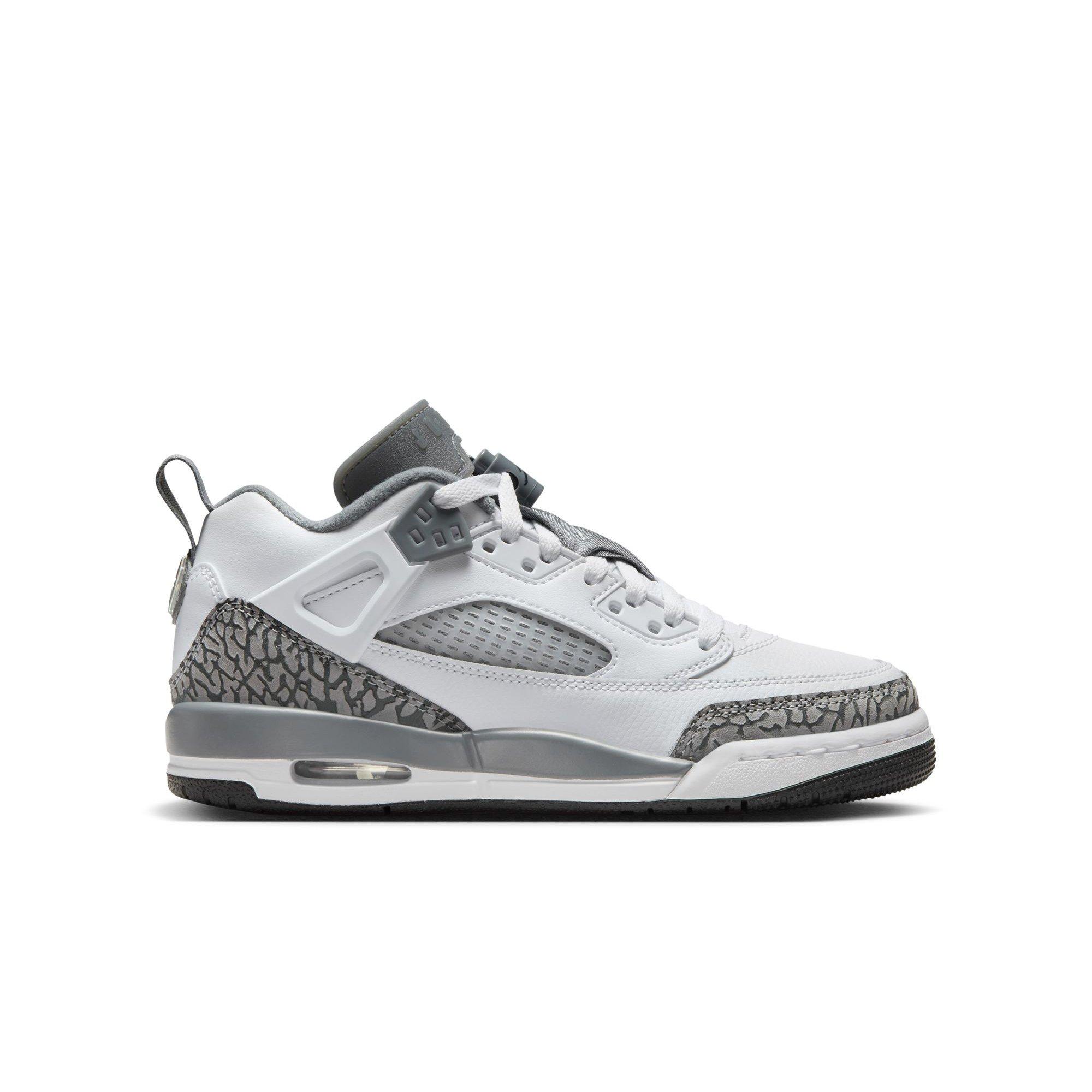 Jordan Spizike Low White Cool Grey Anthracite Wolf Grey Grade School Boys Shoe Hibbett