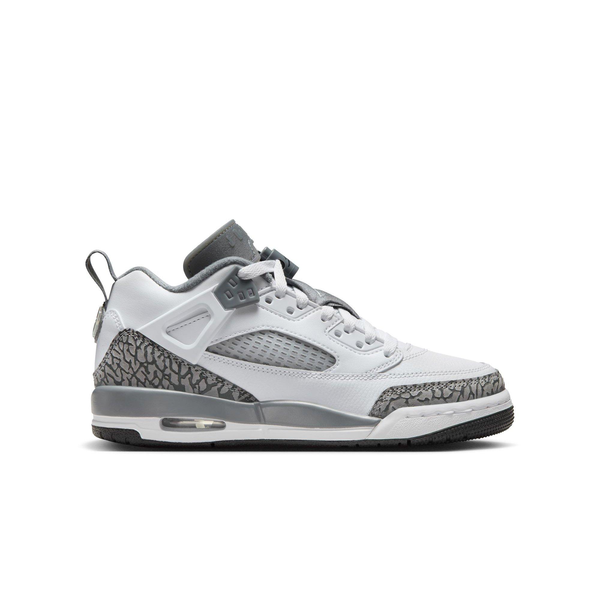 Jordan Spizike Low "White/Cool Grey/Anthracite/Wolf Grey" Grade School Boys' Shoe - WHITE/GREY