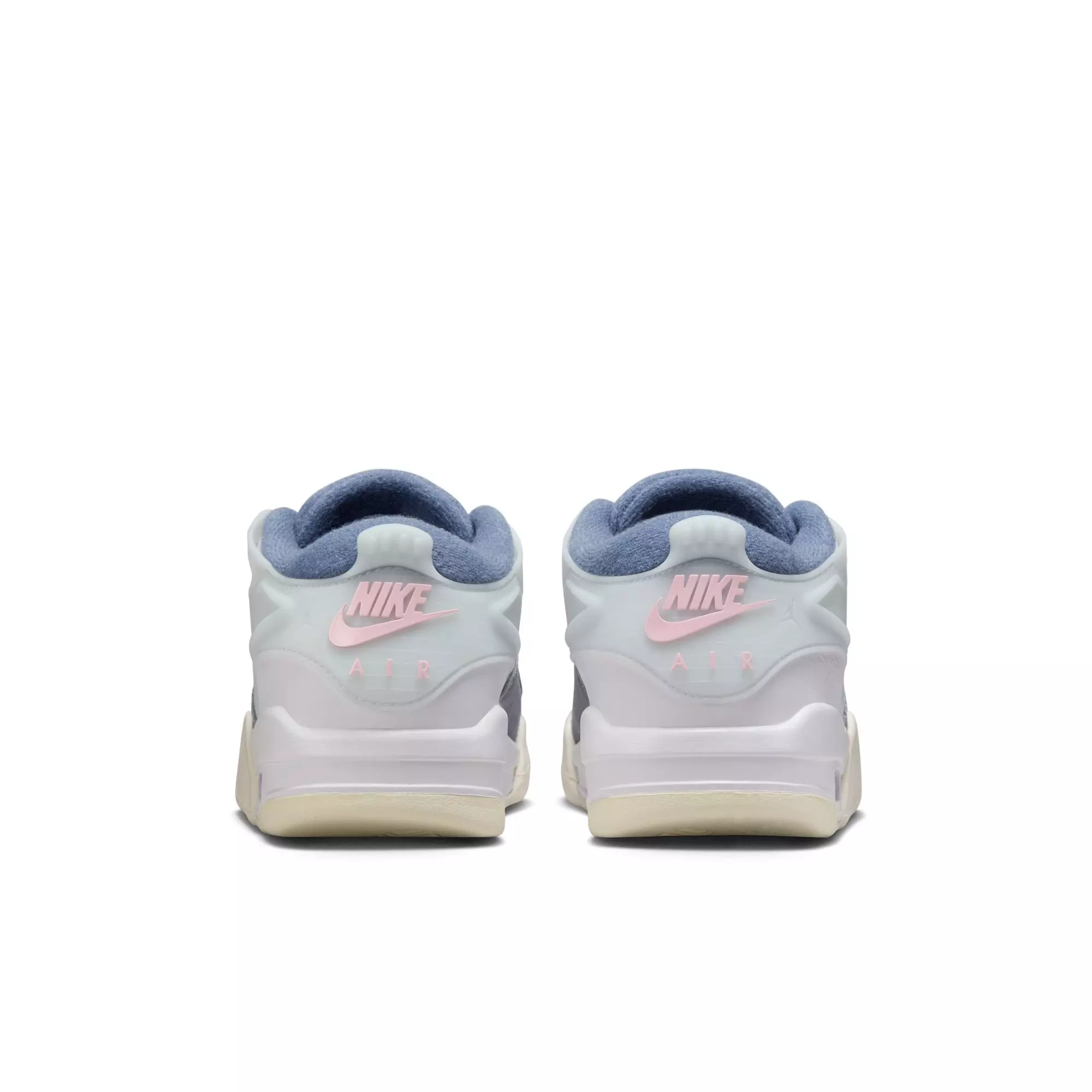 Jordan 4 RM "White/Prism Pink/Diffused Blue" Grade School Girls' Shoe - BLUE/GREY