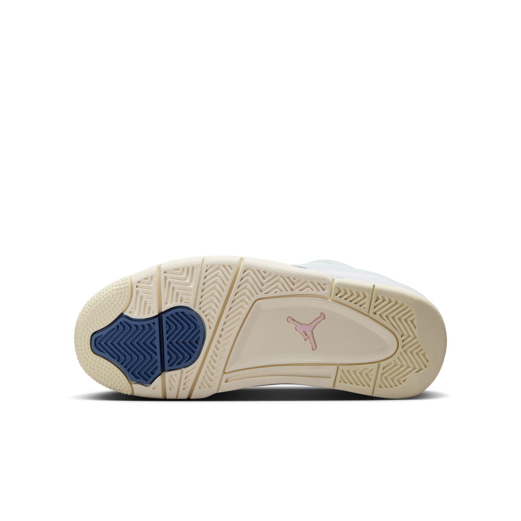 Jordan 4 RM Grade School Girls' "White/Prism Pink/Diffused Blue" Shoe