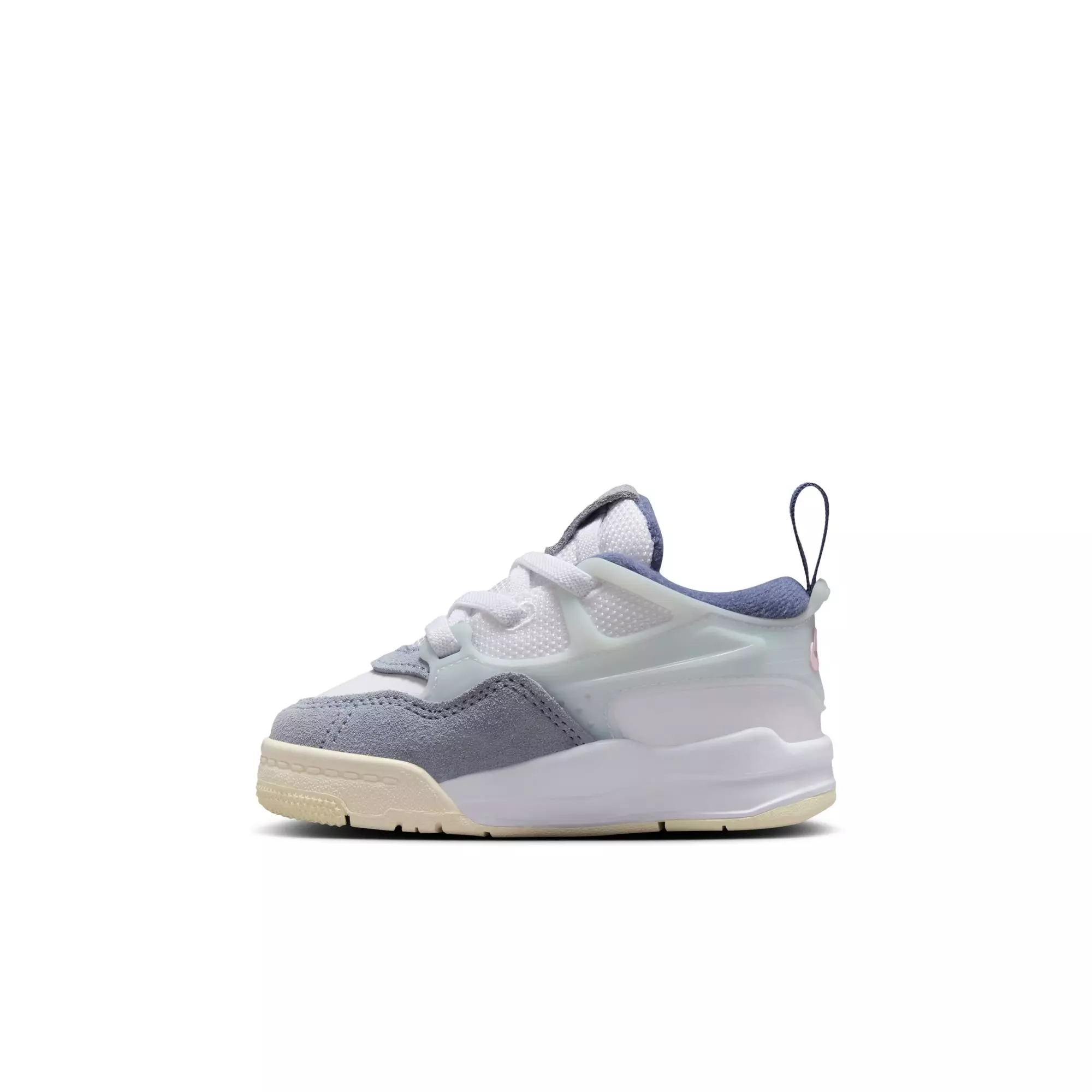 Jordan 4 RM "White/Prism Pink/Diffused Blue" Toddler Girls' Shoe