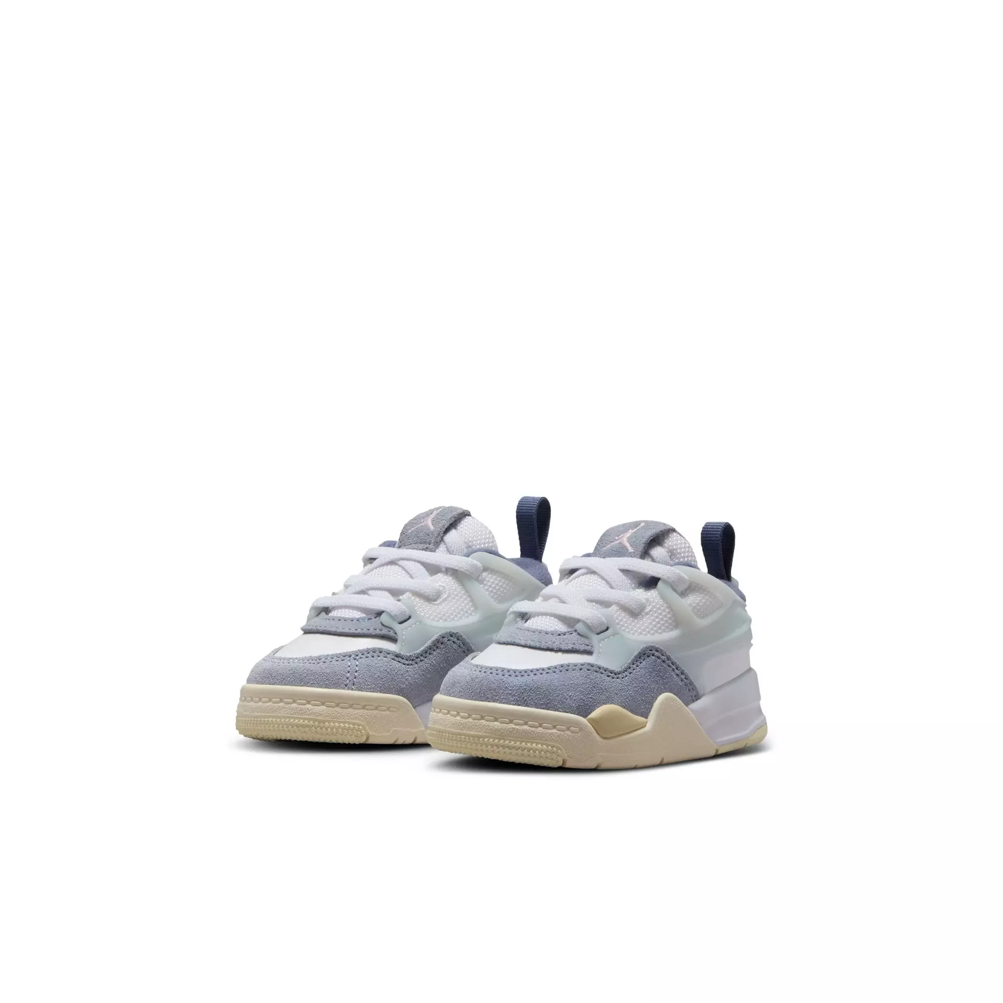 Jordan 4 RM "White/Prism Pink/Diffused Blue" Toddler Girls' Shoe - BLUE/GREY