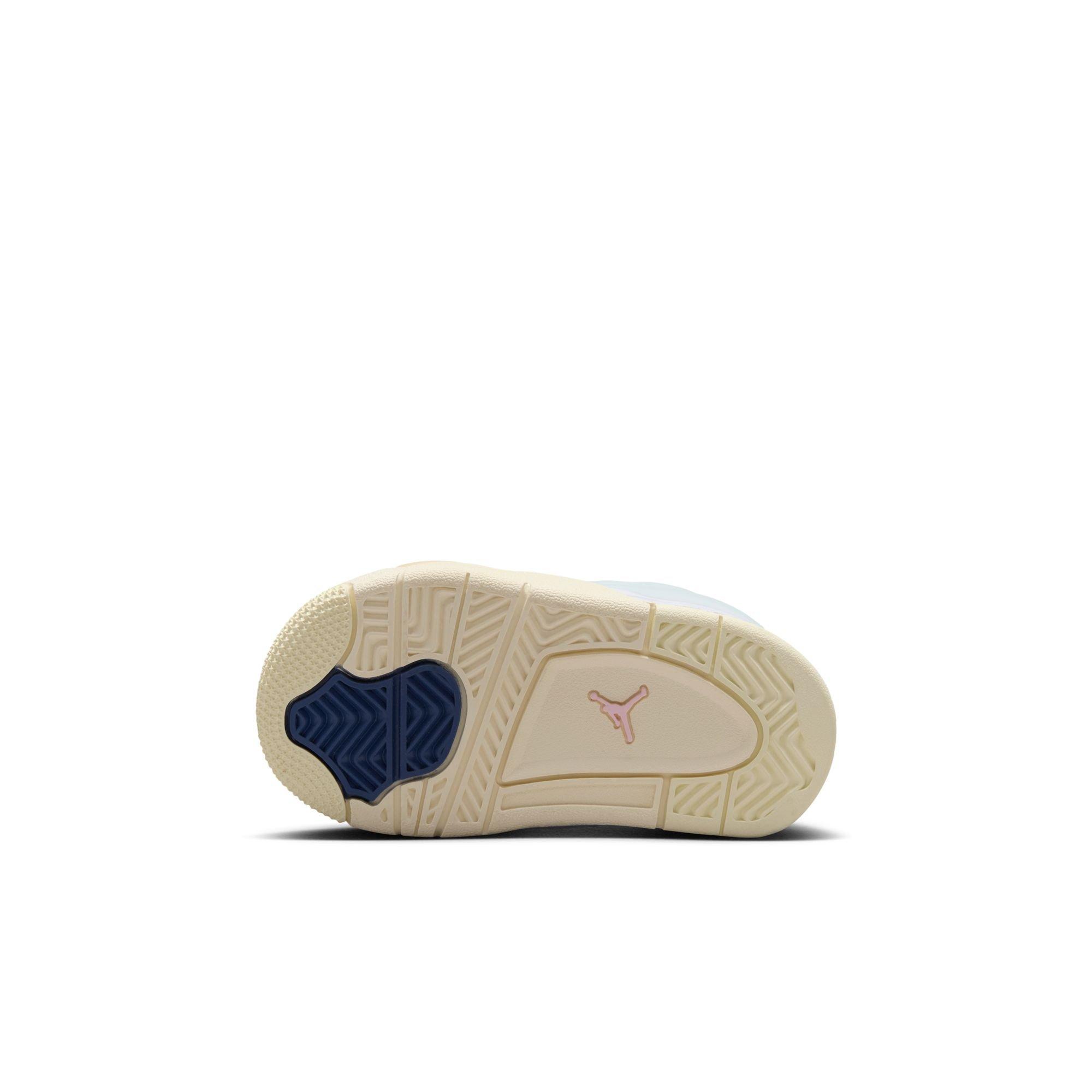 Jordan 4 RM Toddler Girls' "White/Prism Pink/Diffused Blue" Shoe