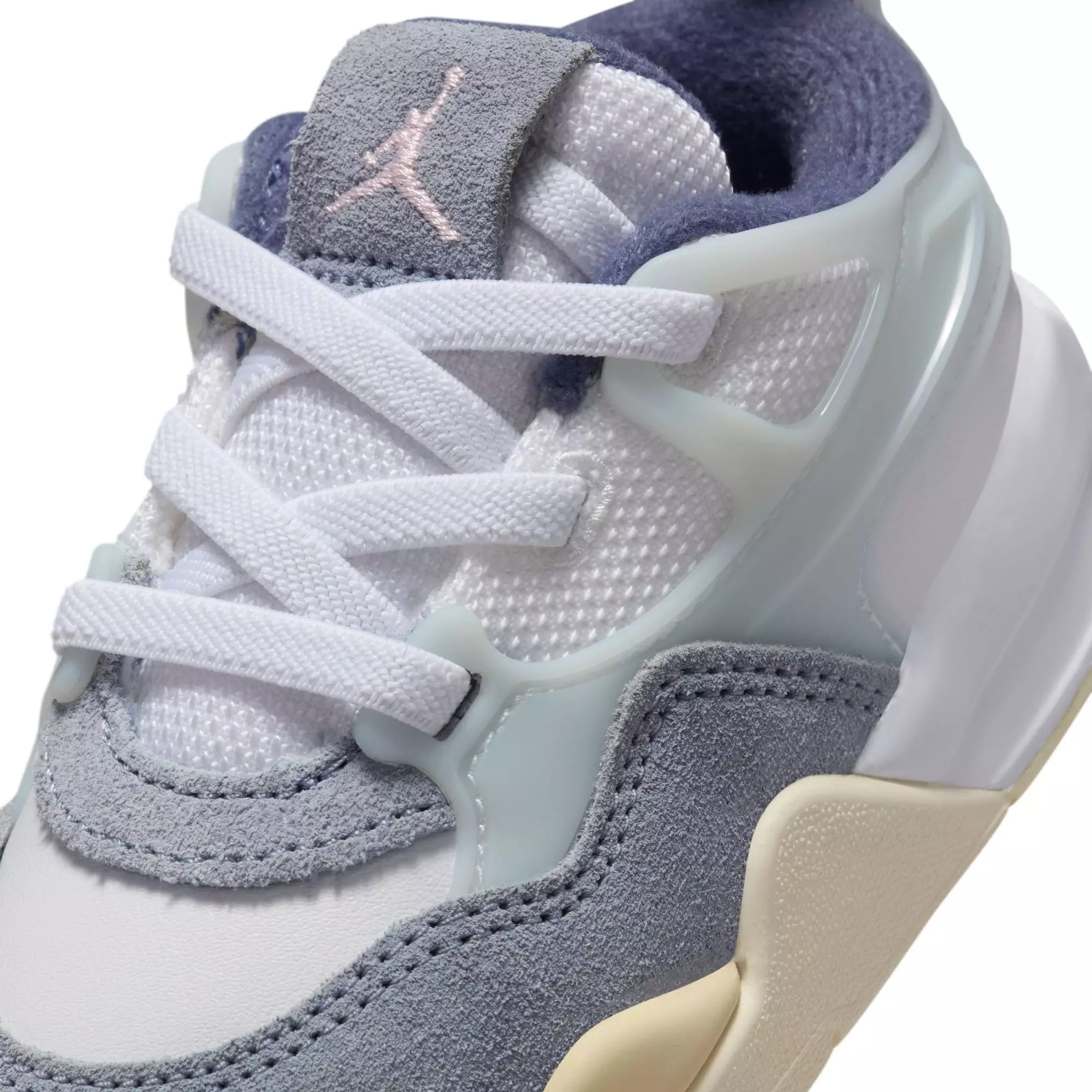Jordan 4 RM "White/Prism Pink/Diffused Blue" Toddler Girls' Shoe - BLUE/GREY