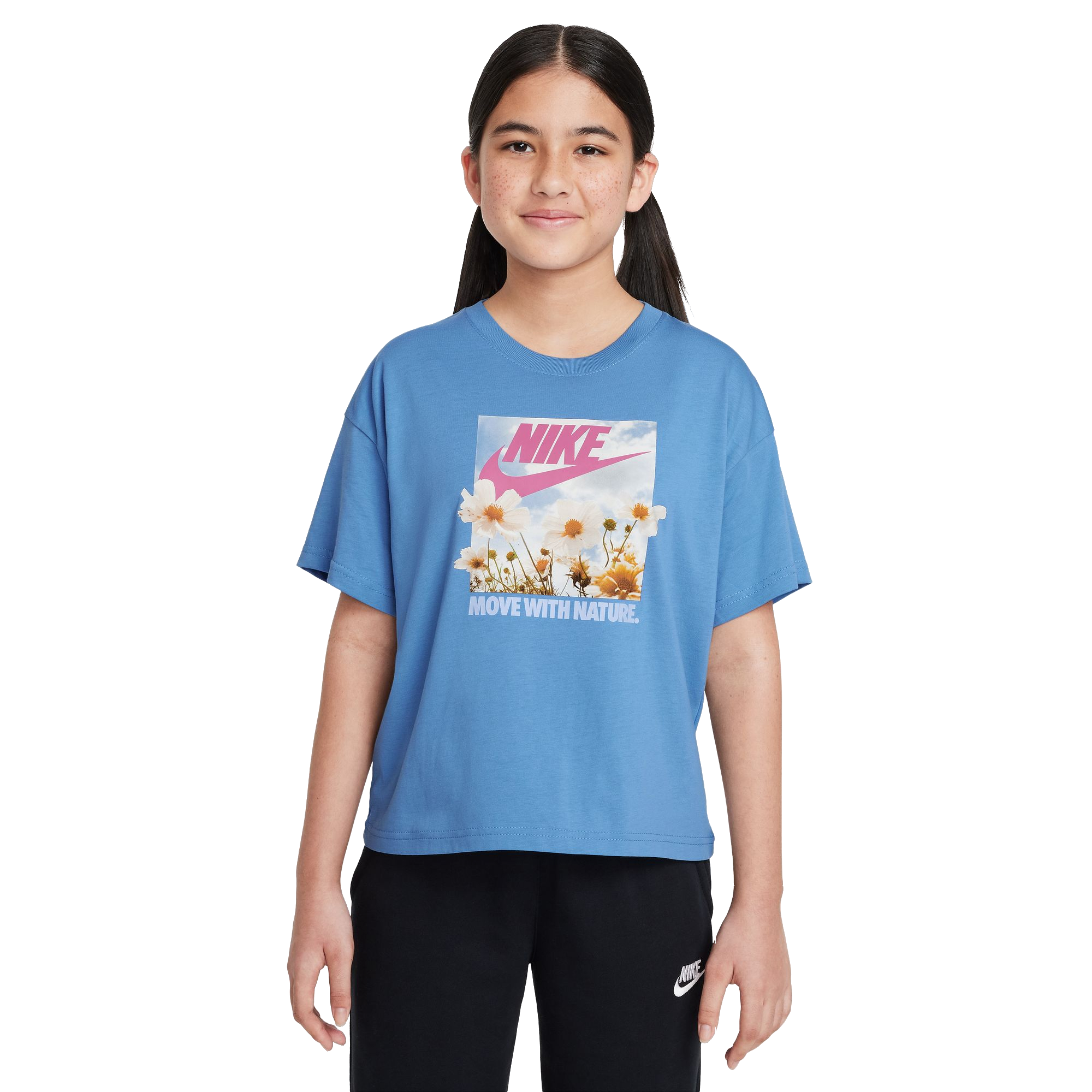 Nike Big Girls' Sportswear Photo Tee - BLUE