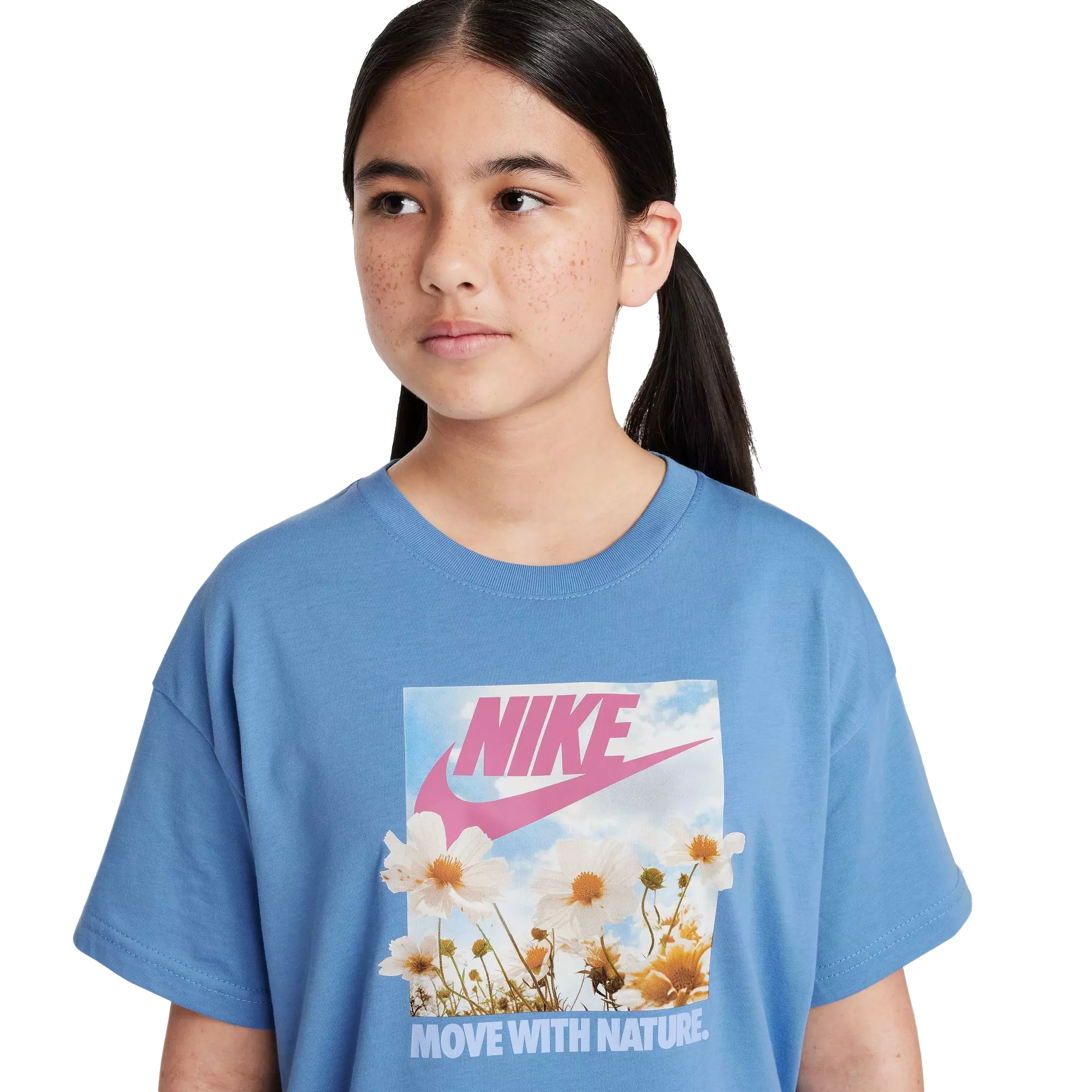 Nike Big Girls' Sportswear Photo Tee - BLUE