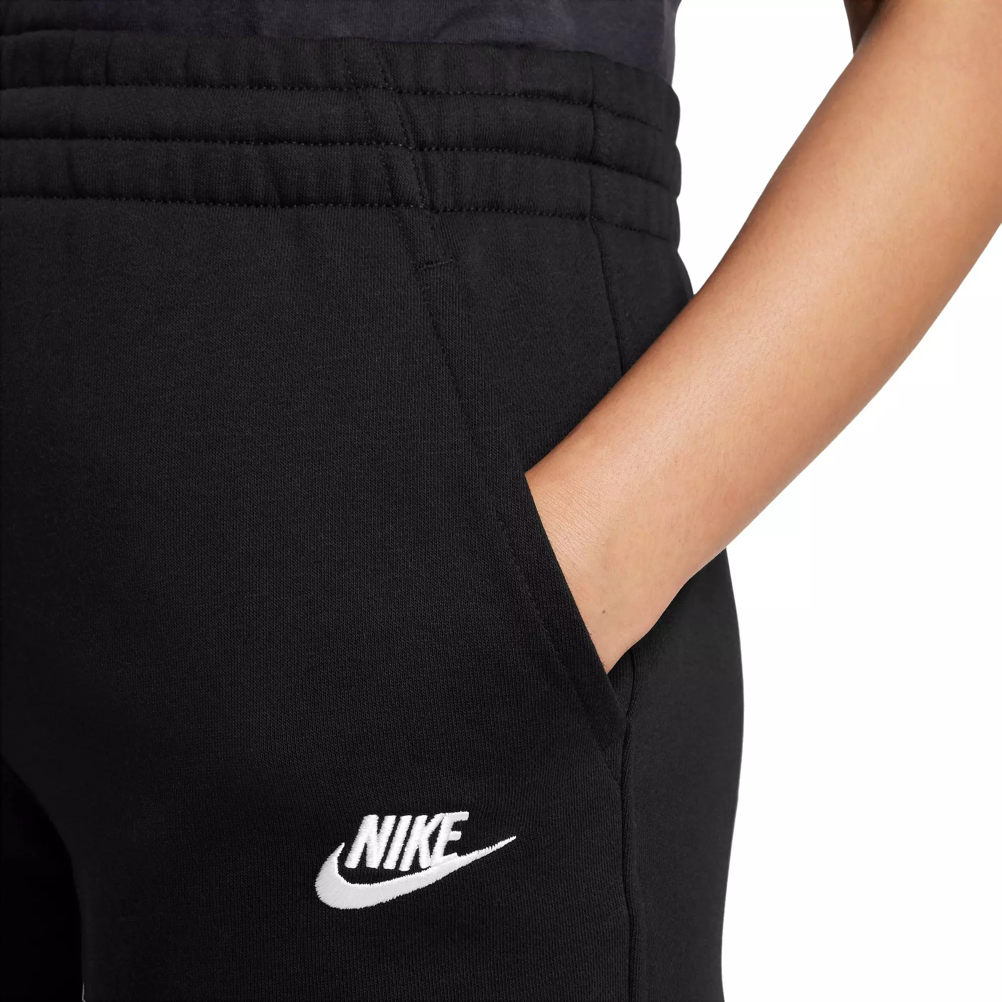 Nike Big Girls' Sportswear Club Fleece French Terry Shorts - BLACK