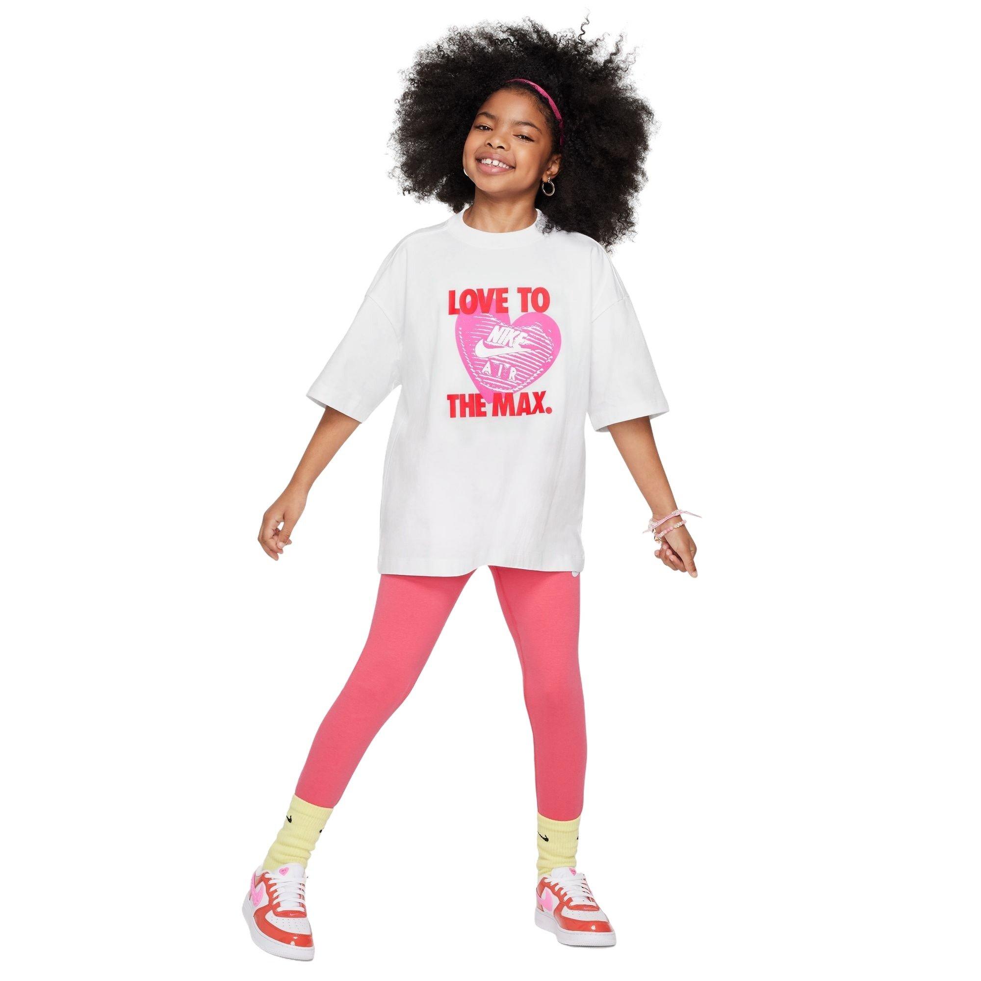 Nike Sportswear Graphic Big Girls' White Tee
