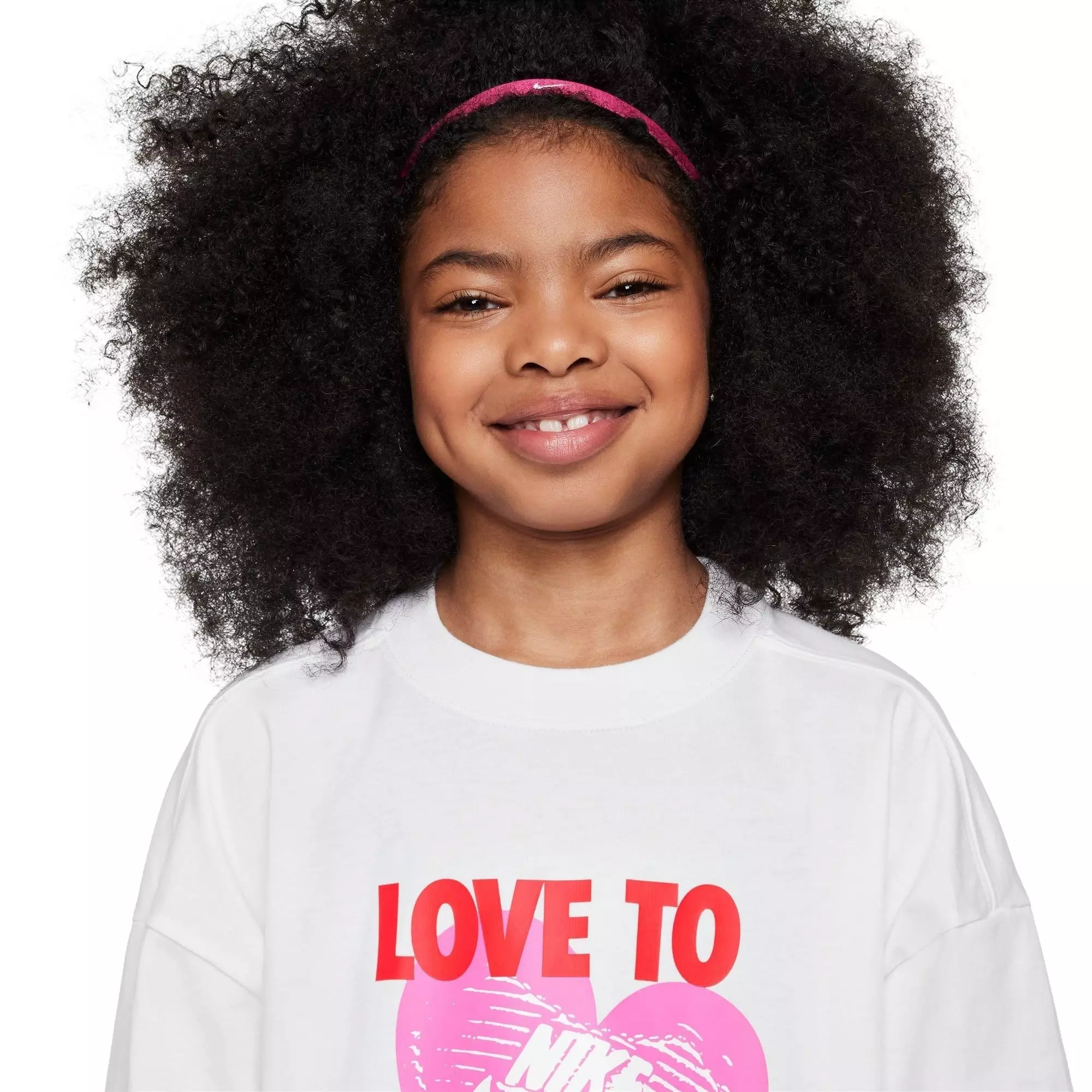 Nike Big Girls' Sportswear Graphic Tee - White - WHITE