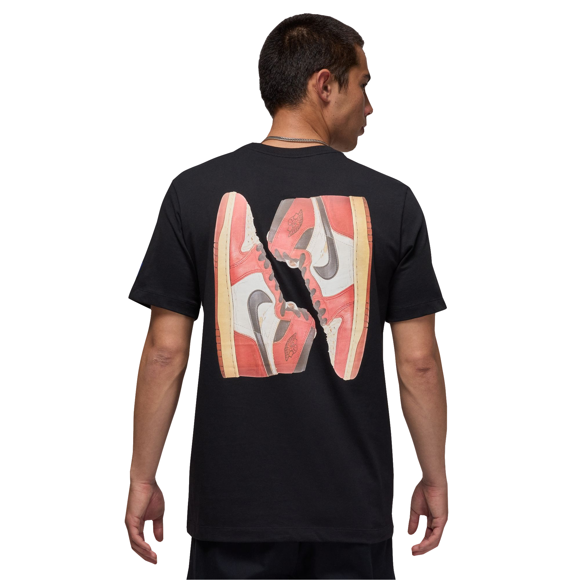 Jordan Men's Flight Essentials AJ1 Tee-Black - BLACK Thumbnail View 2