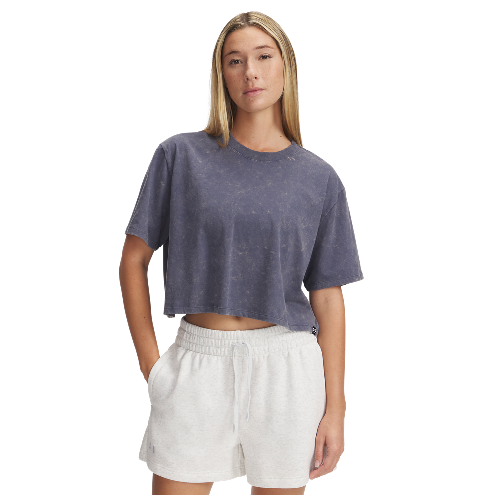 Under Armour Women's Rival Wash Tee - GREY Thumbnail View 1