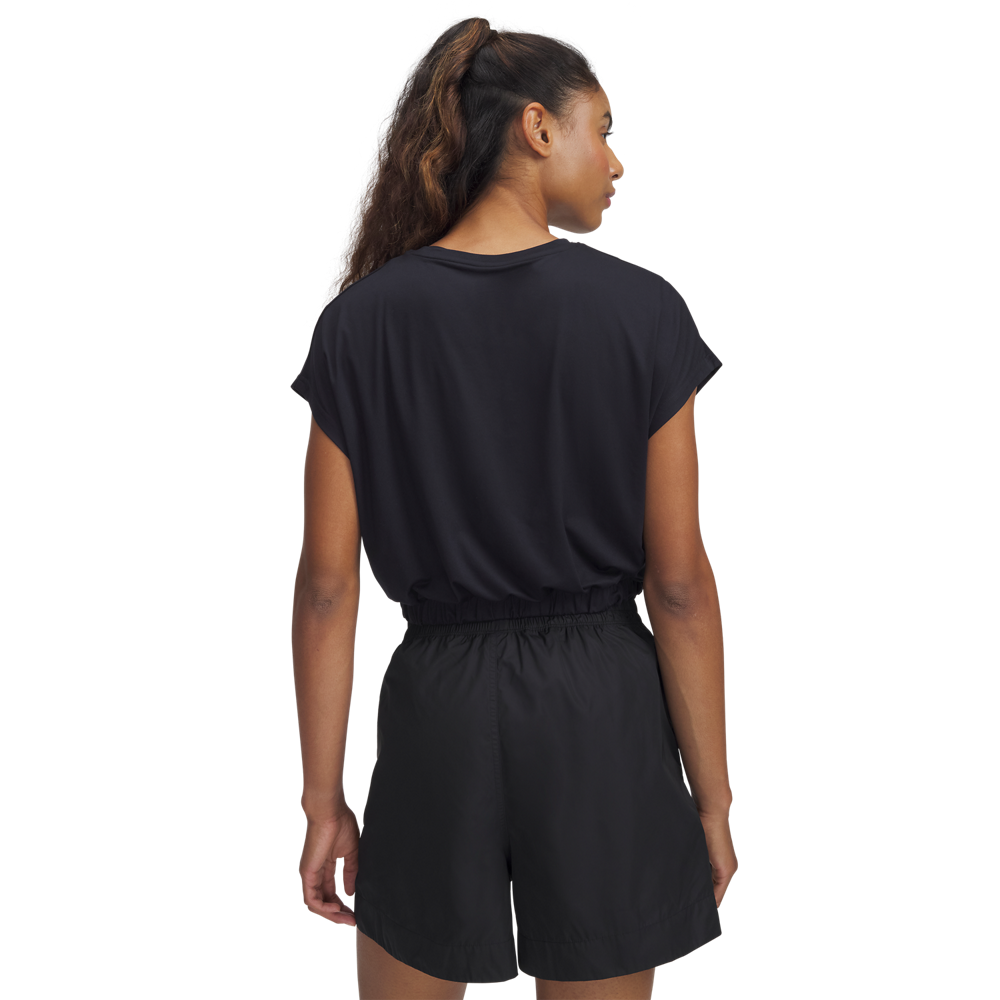 Under Armour Women's Motion Bubble Hem Tee - BLACK Thumbnail View 2