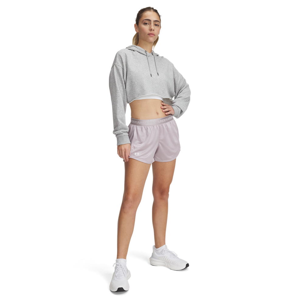 Under Armour Women's Tech Play Up Shine Shorts - GREY Thumbnail View 3