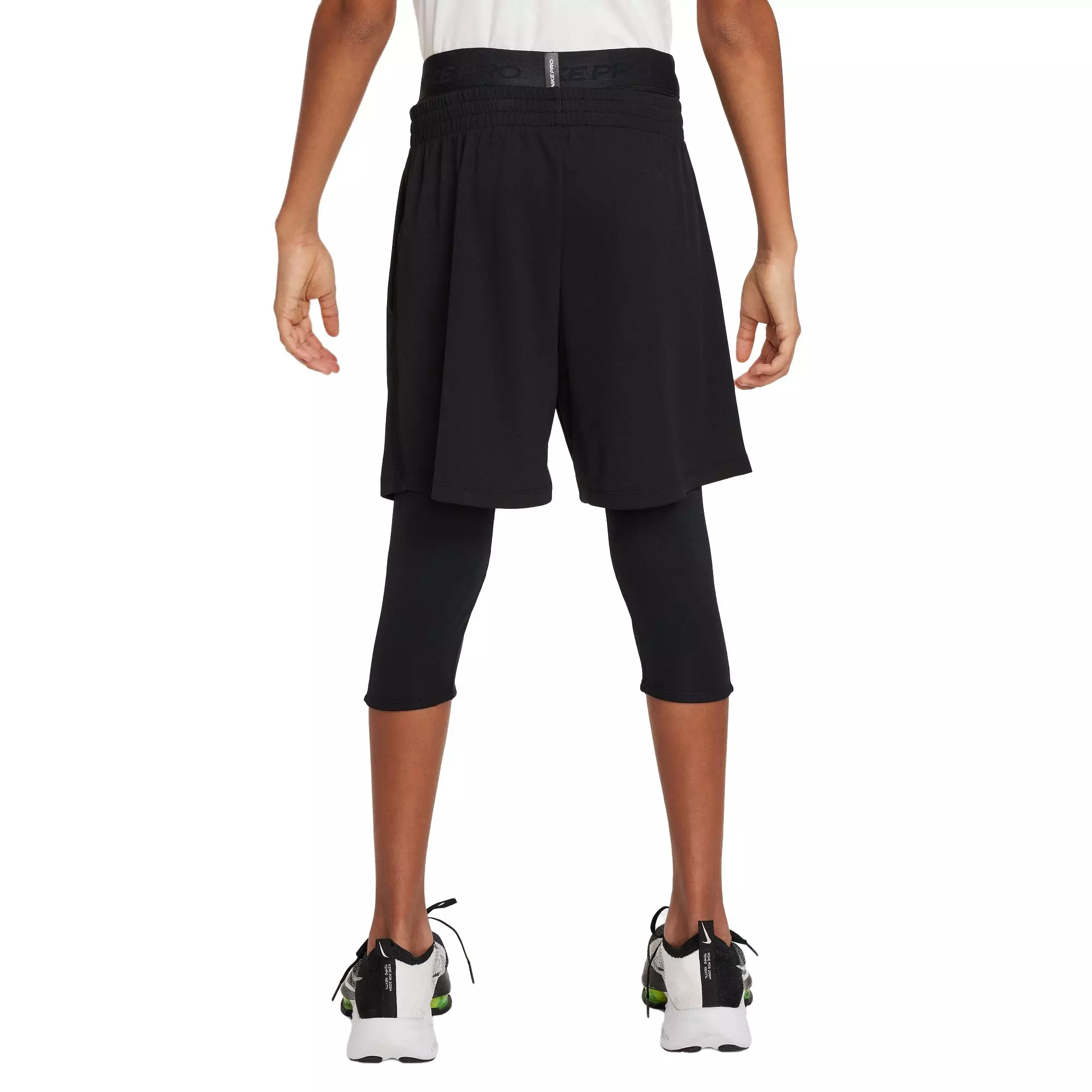 Nike Big Boys' Pro Dri-FIT 3/4-Length Tights - BLACK