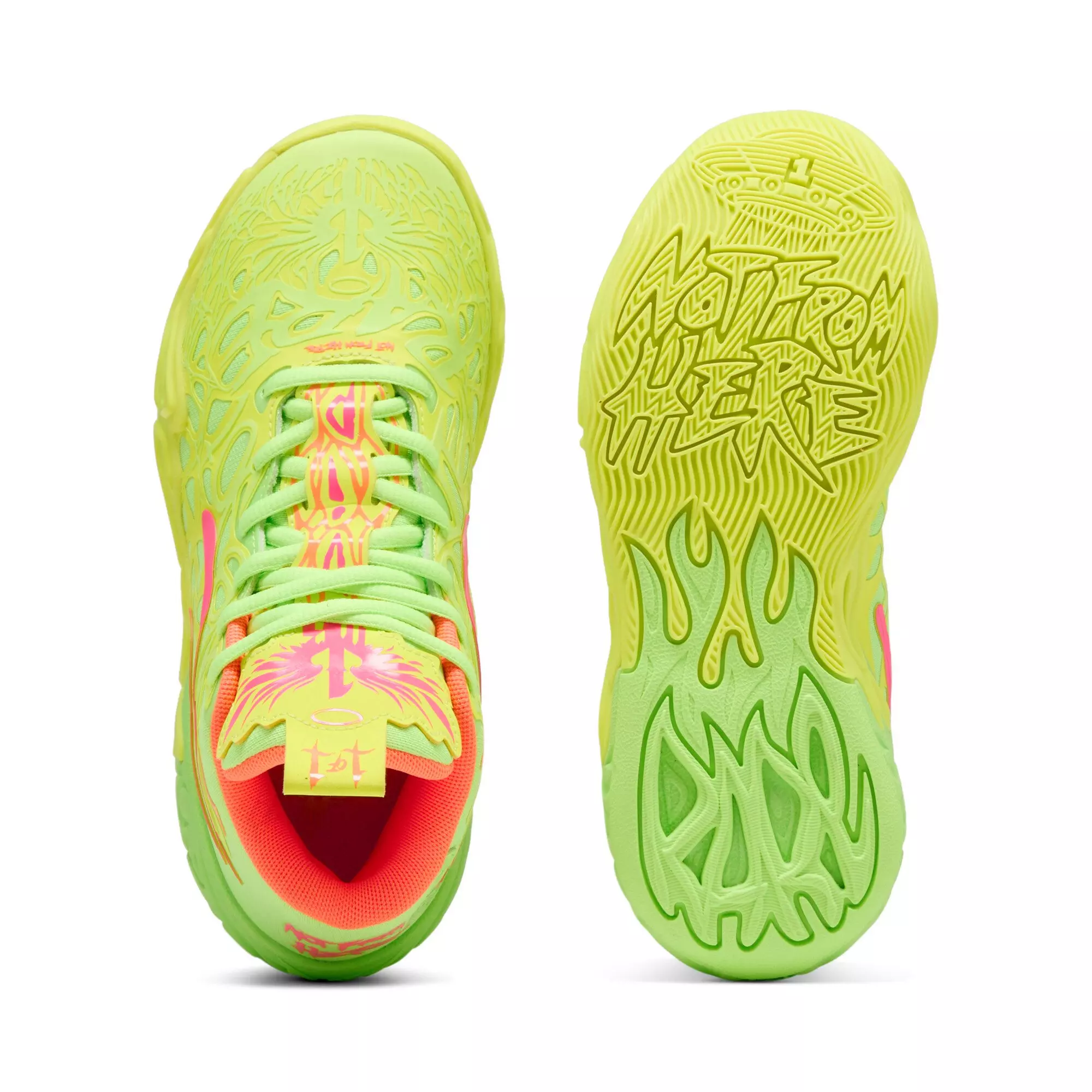 PUMA x Lamelo Ball MB.04 "Gem" Grade School Kids' Basketball Shoe - GREEN/PINK