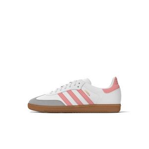 adidas Originals Samba OG "Ftwr White/Semi Pink Spark/Gum" Preschool Girls' Shoe