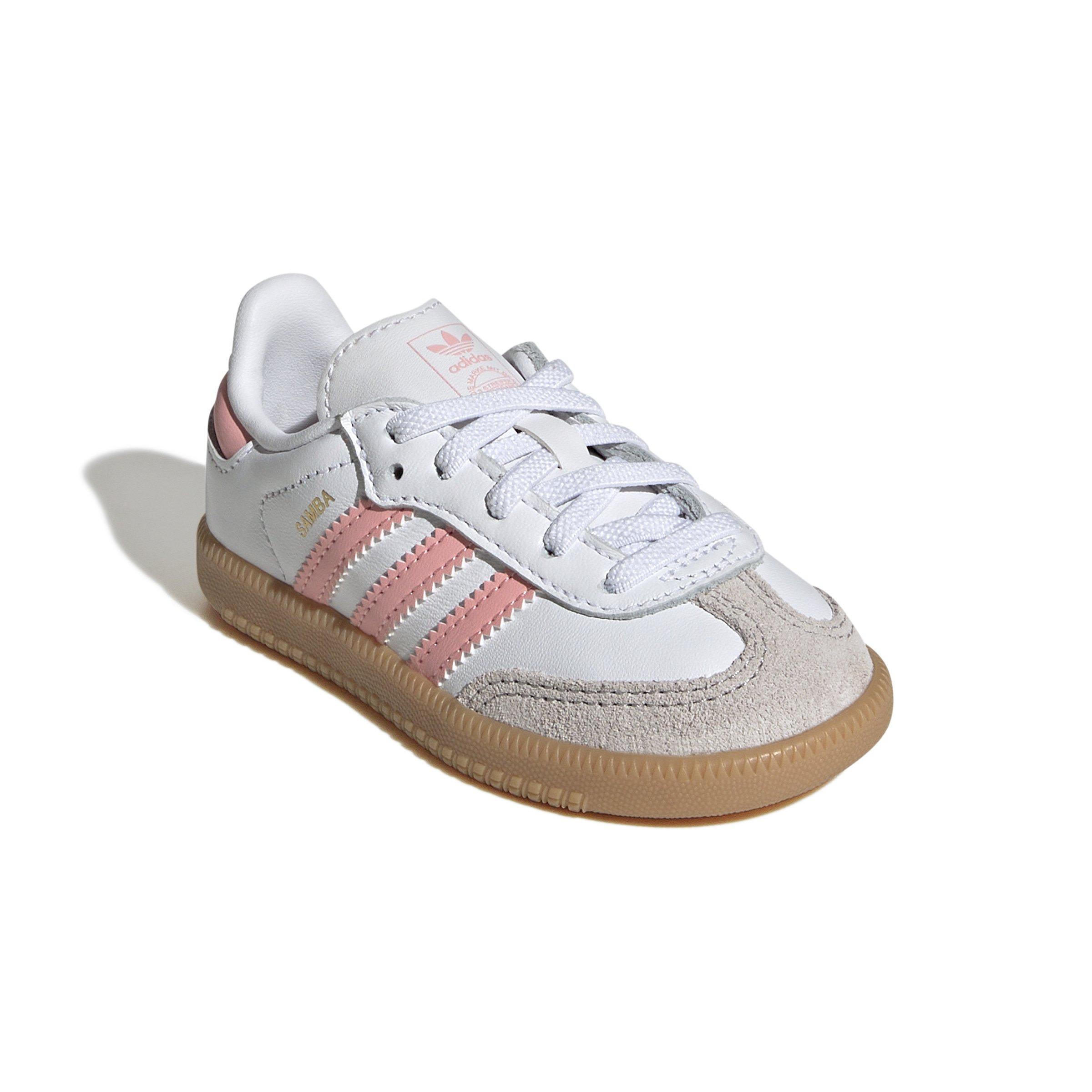 adidas Originals Samba OG Toddler Girls' "Ftwr White/Semi Spark Pink/Gum" Shoe