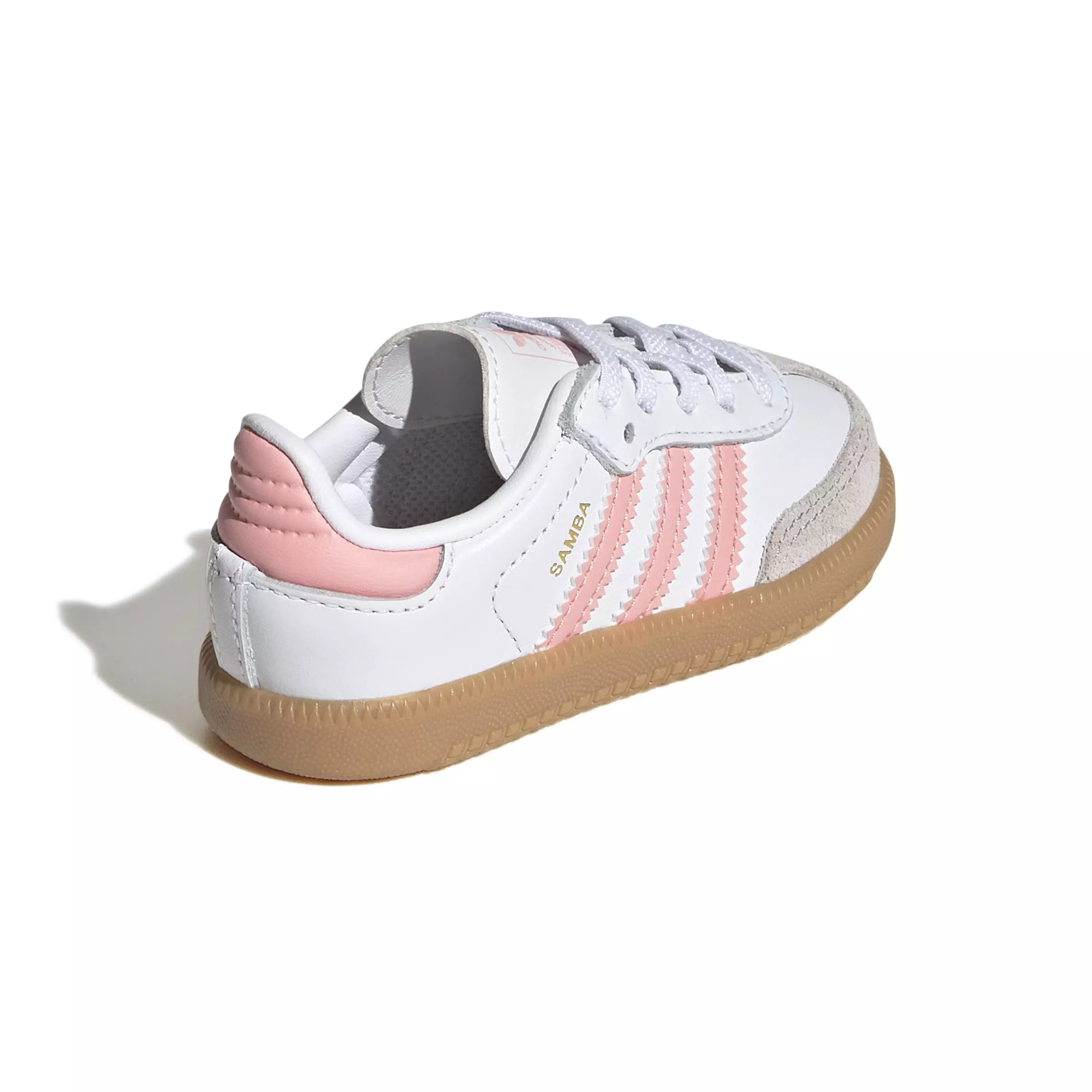 adidas Originals Samba OG "Ftwr White/Semi Spark Pink/Gum" Toddler Girls' Shoe - WHITE/PINK