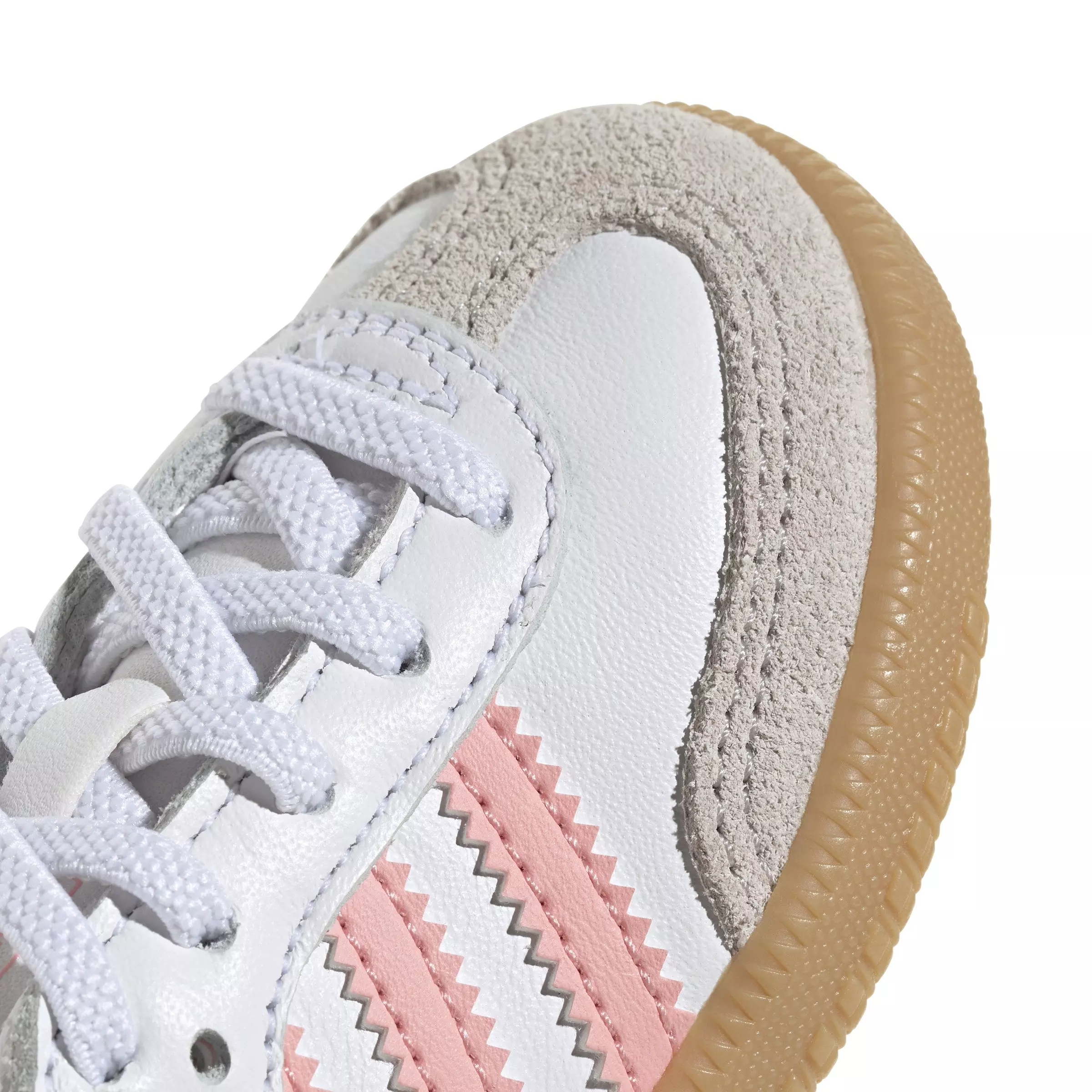 adidas Originals Samba OG "Ftwr White/Semi Spark Pink/Gum" Toddler Girls' Shoe - WHITE/PINK