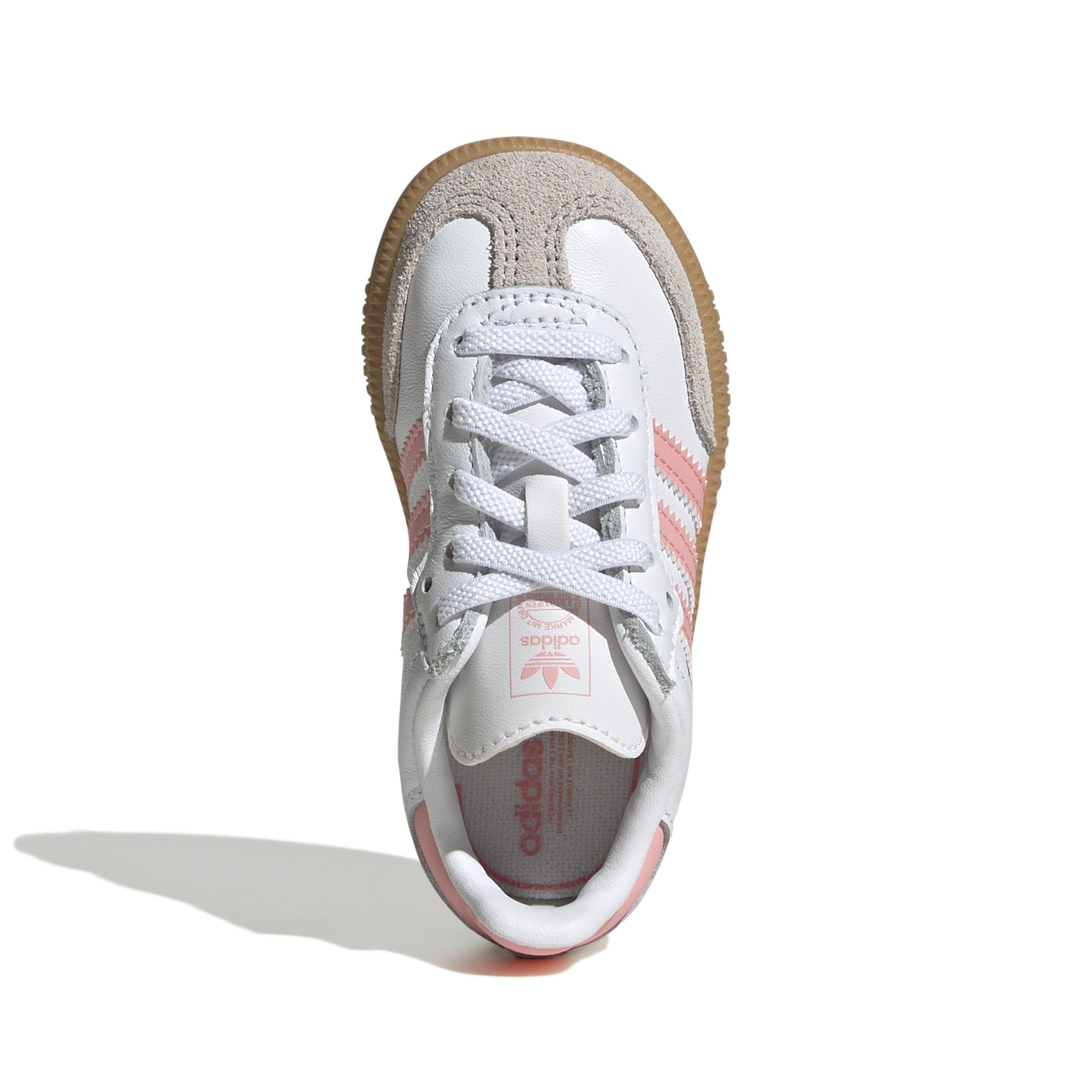 adidas Originals Samba OG Toddler Girls' "Ftwr White/Semi Spark Pink/Gum" Shoe