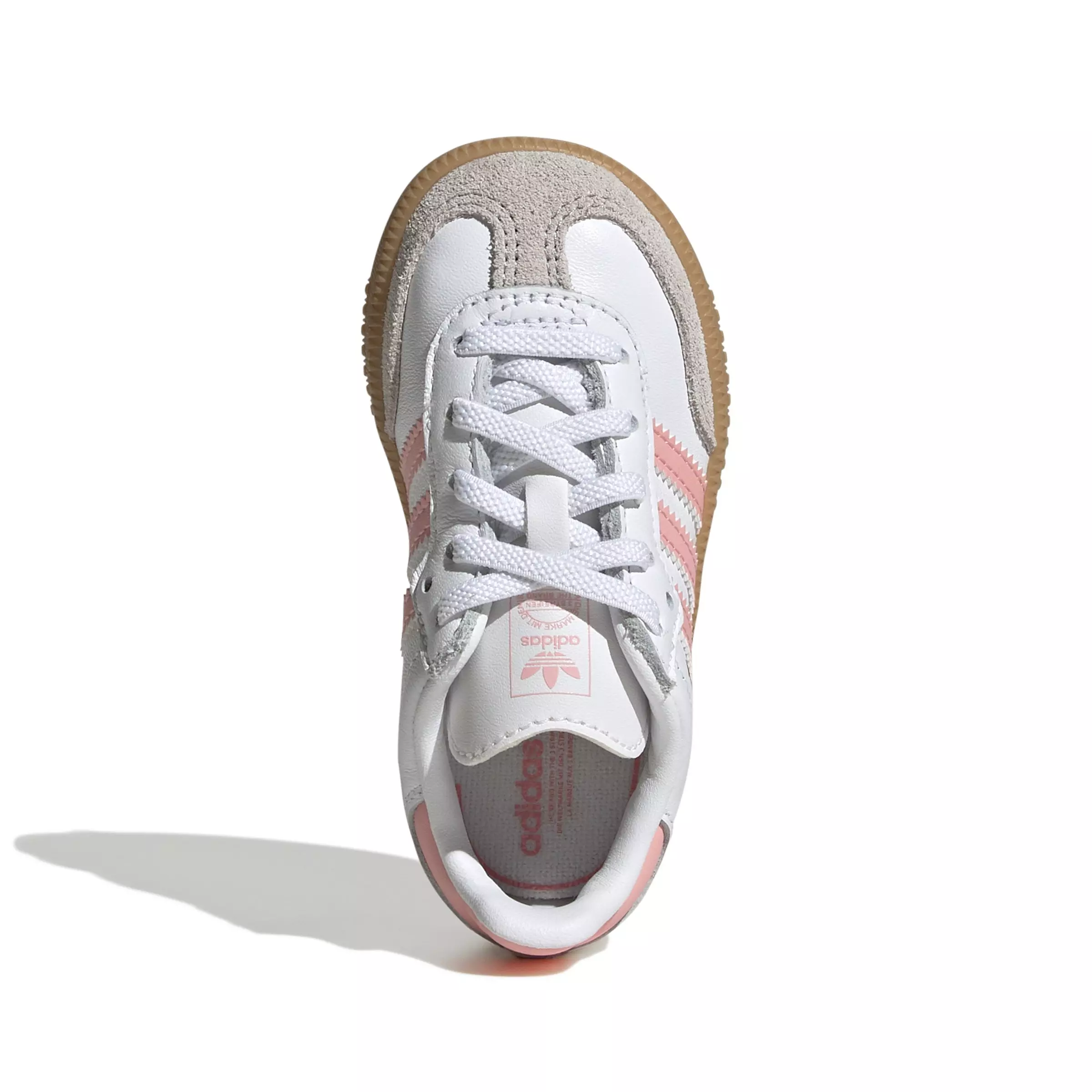 adidas Originals Samba OG "Ftwr White/Semi Spark Pink/Gum" Toddler Girls' Shoe - WHITE/PINK