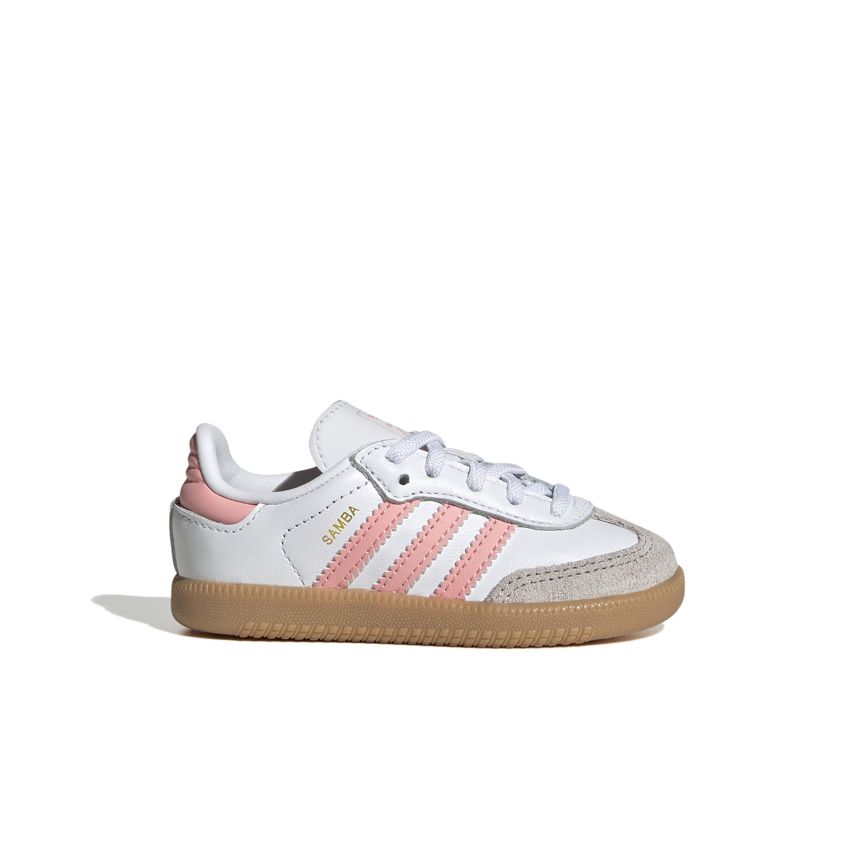 adidas Originals Samba OG "Ftwr White/Semi Spark Pink/Gum" Toddler Girls' Shoe - WHITE/PINK