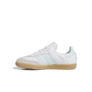 adidas Originals Samba OG "Ftwr White/Semi Flash Aqua/Gum" Preschool Girls' Shoe