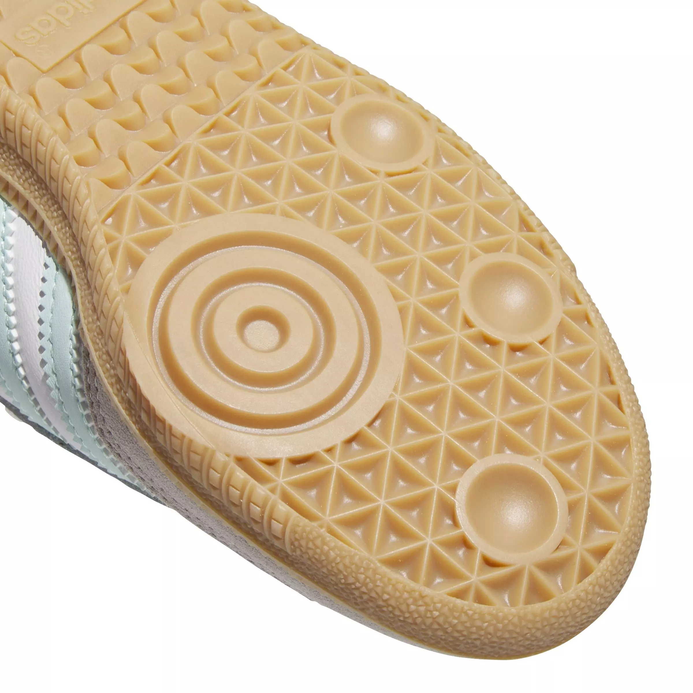 adidas Originals Samba OG "Ftwr White/Semi Flash Aqua/Gum" Preschool Girls' Shoe - WHITE/LT BLUE