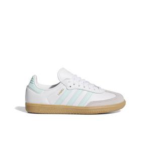 adidas Originals Samba OG "Ftwr White/Semi Flash Aqua/Gum" Preschool Girls' Shoe
