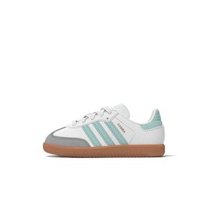 adidas Originals Samba OG "Ftwr White/Semi Flash Aqua/Gum" Toddler Girls' Shoe