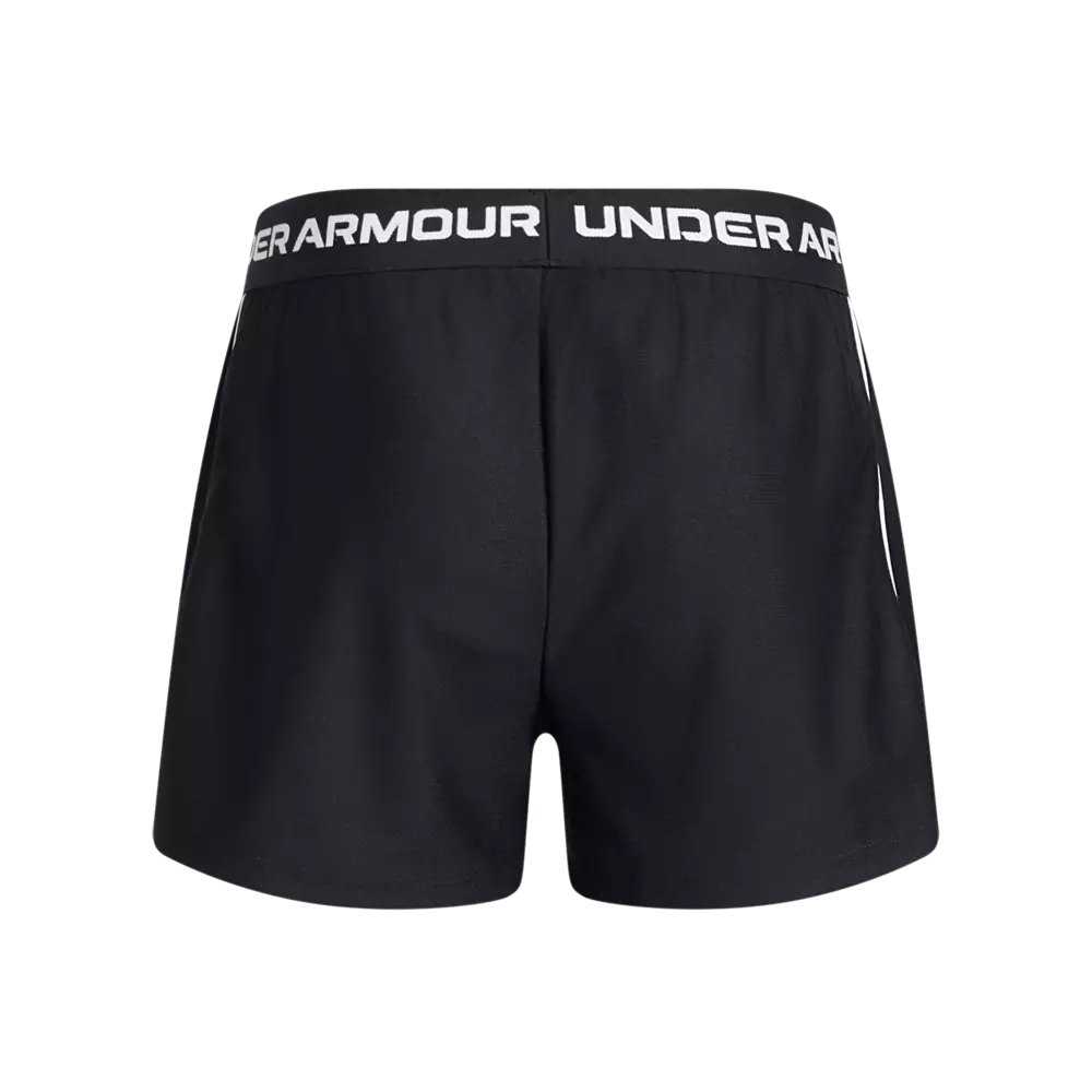 Under Armour Big Girls' Tech Play-Up Shorts - BLACK/WHITE