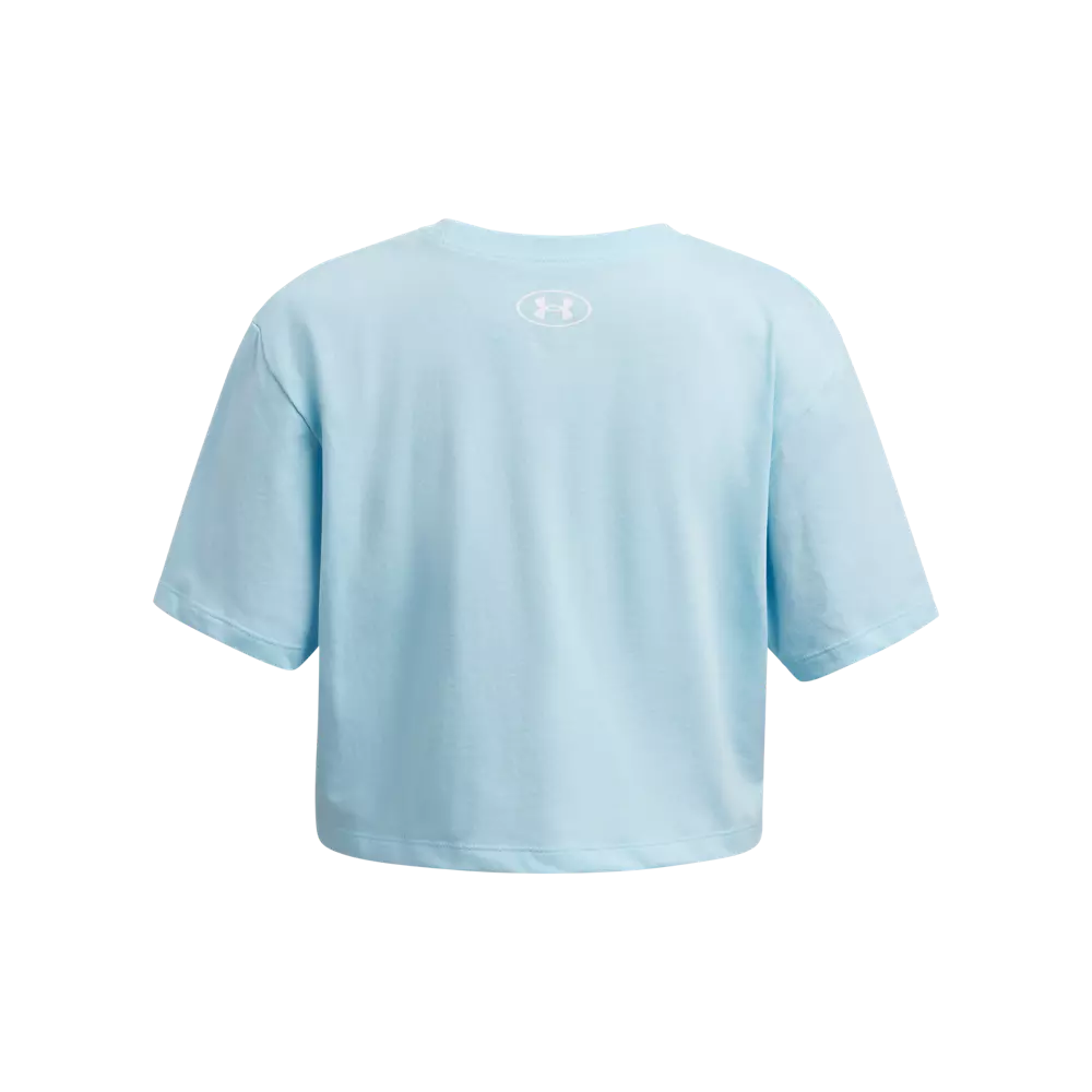 Under Armour Big Girls' Rival Tee - BLUE/WHITE