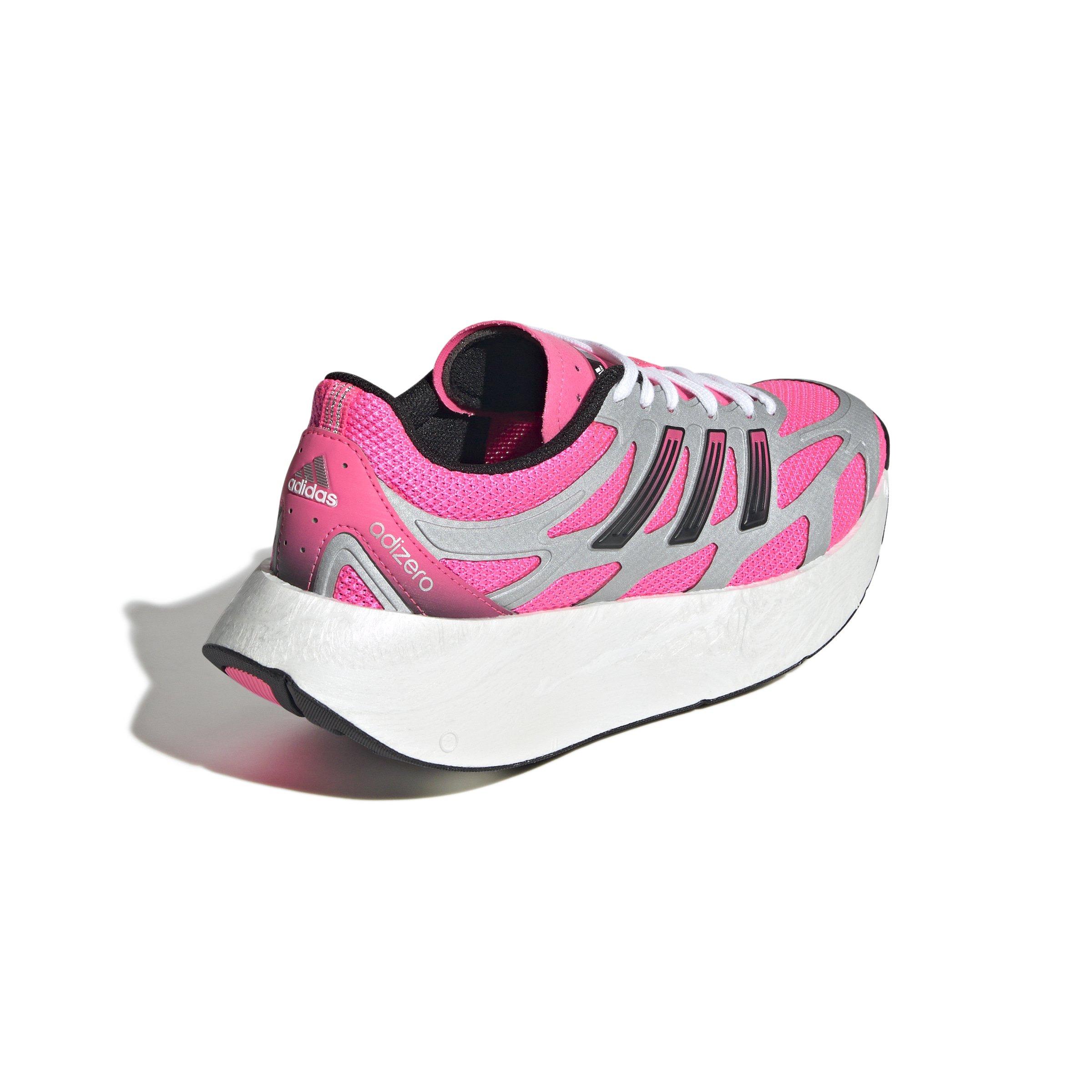 adidas Adizero Aruku "Lucid Pink/Silver Metallic/Core Black" Women's Running Shoe - PINK/WHITE Thumbnail View 5