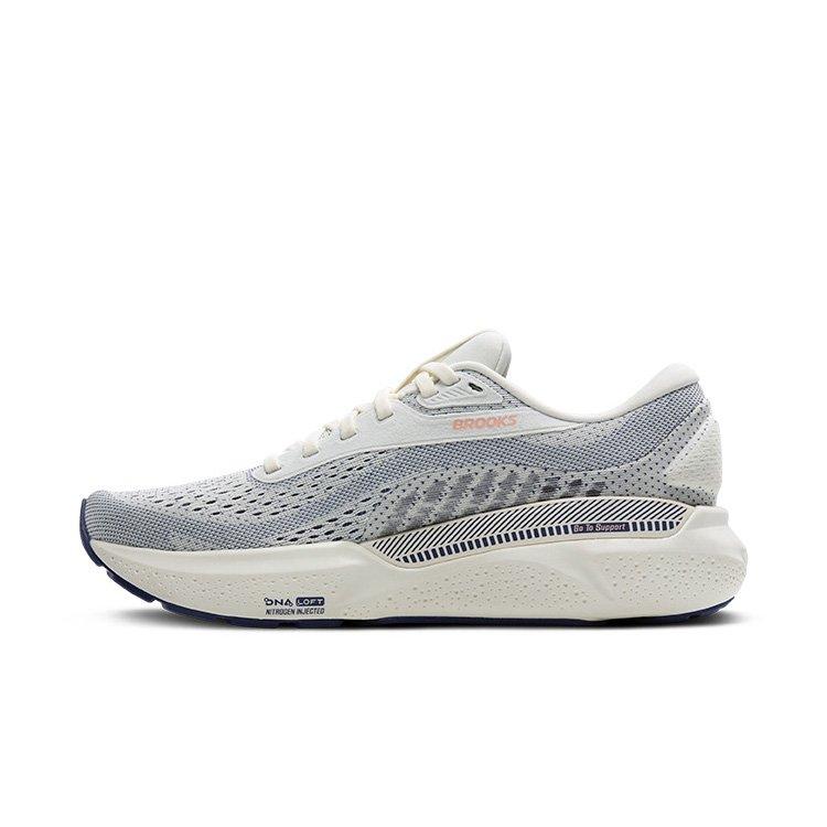 Brooks Adrenaline 24 GTS "Grey/Peach" Women's Running Shoe - GREY/PEACH Thumbnail View 2