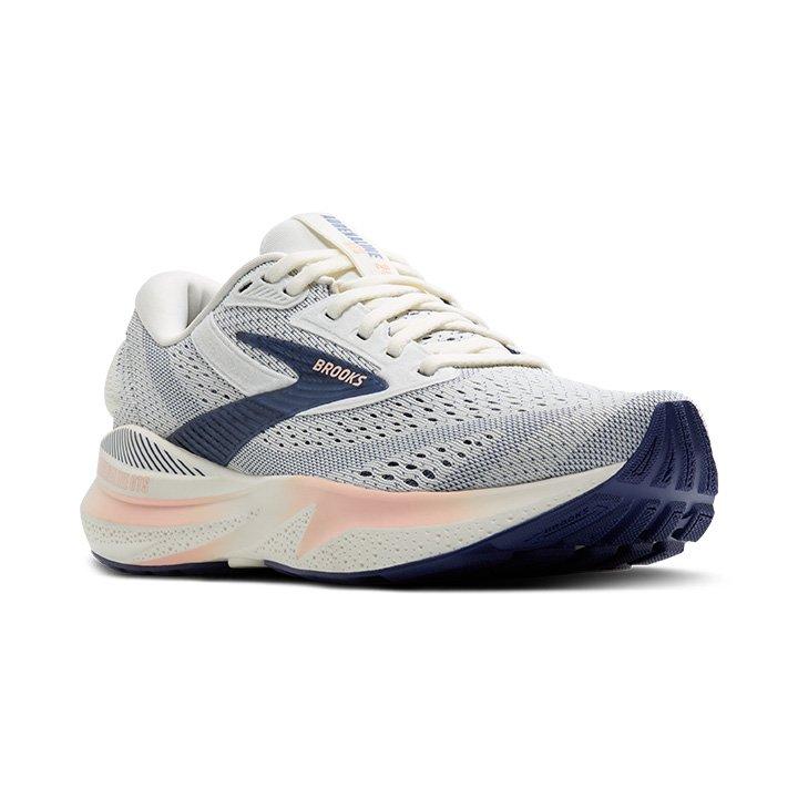 Brooks Adrenaline 24 GTS "Grey/Peach" Women's Running Shoe - GREY/PEACH Thumbnail View 3