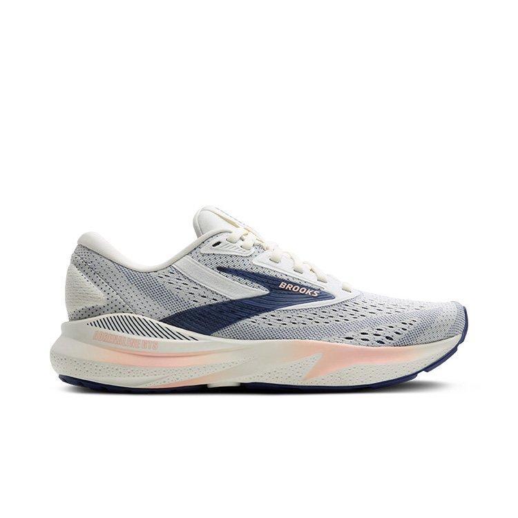Brooks Adrenaline 24 GTS "Grey/Peach" Women's Running Shoe - GREY/PEACH Thumbnail View 1