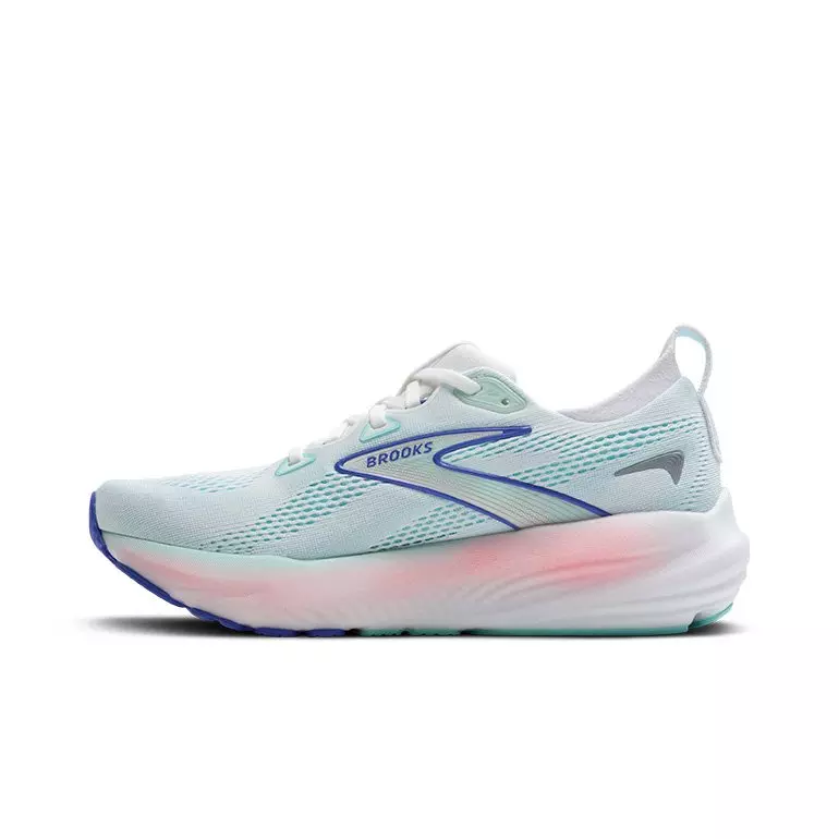 Brooks Glycerin 22 "White/Limpet Shell/Amparo Blue" Women's Running Shoe - WHITE/BLUE/PINK