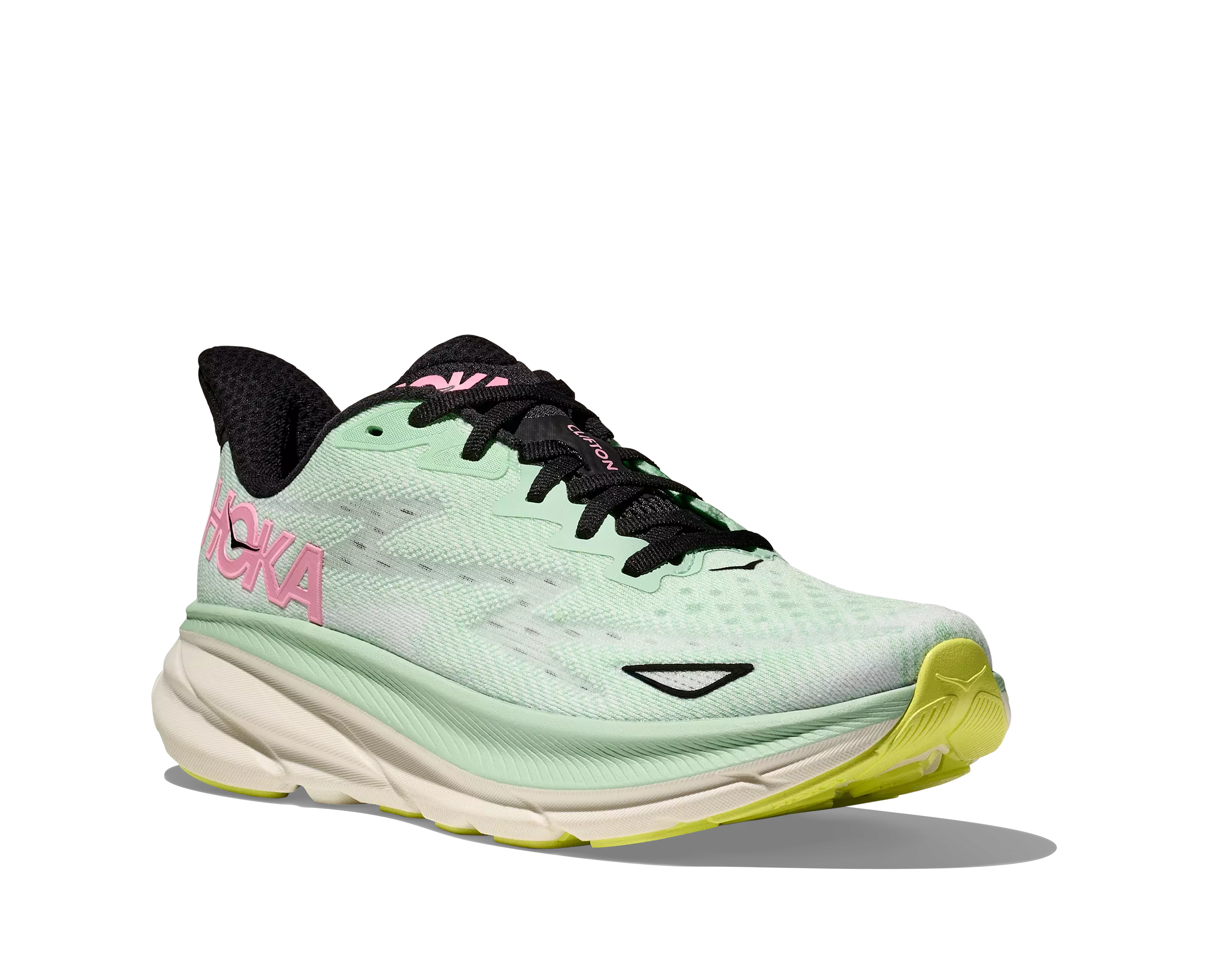 Hoka Clifton 9 "Mint Fluorite/Snow Melt" Women's Running Shoe - WHITE/MINT