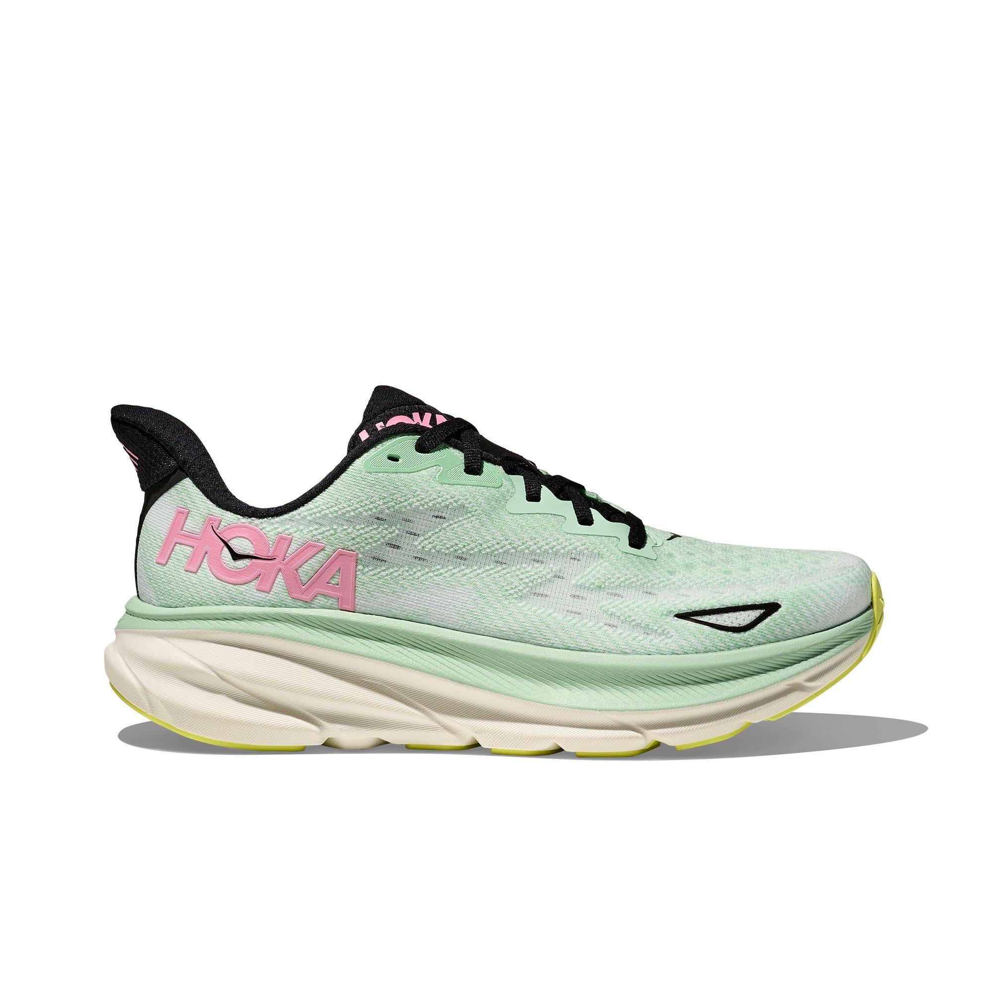 Hoka Clifton 9 "Mint Fluorite/Snow Melt" Women's Running Shoe - WHITE/MINT Thumbnail View 1