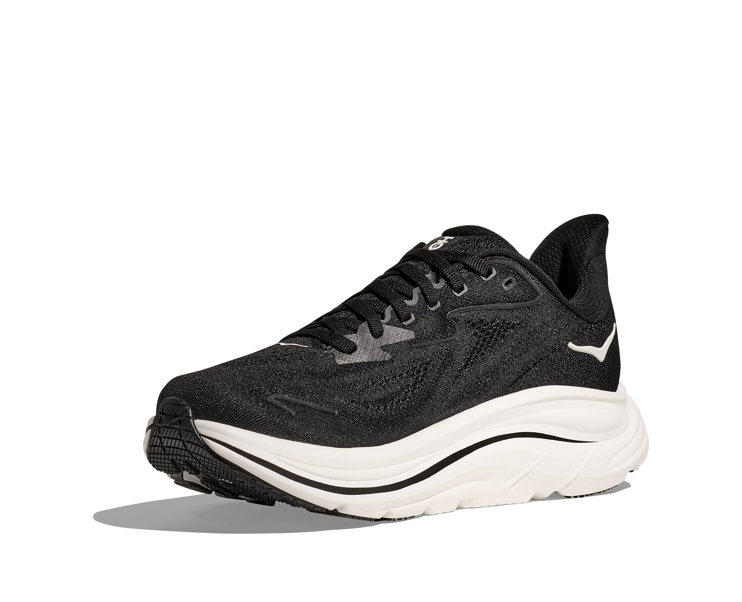 Hoka Clifton 10 "Black/White" Women's Running Shoe - BLACK/WHITE Thumbnail View 3