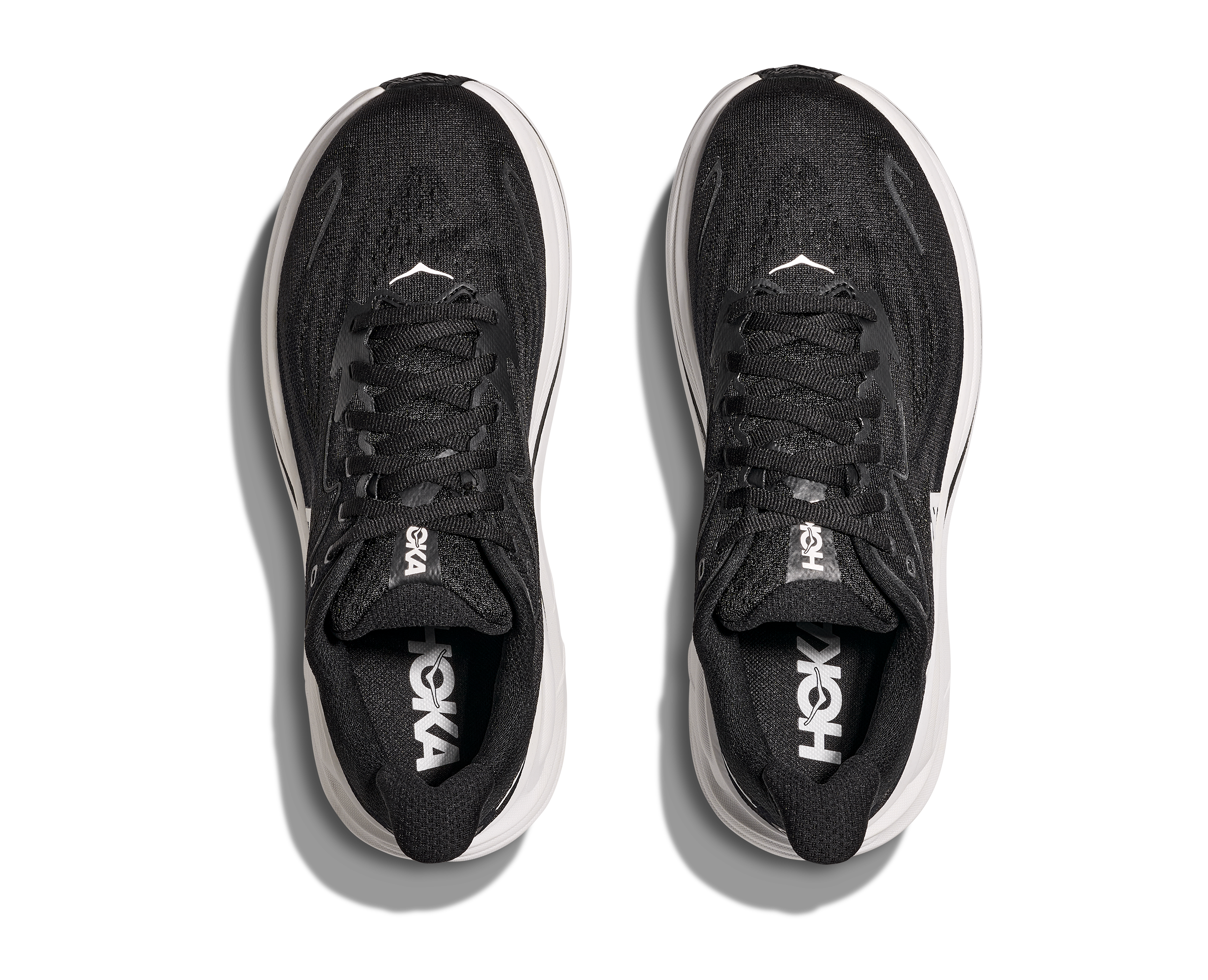 Hoka Clifton 10 "Black/White" Women's Running Shoe - BLACK/WHITE Thumbnail View 6