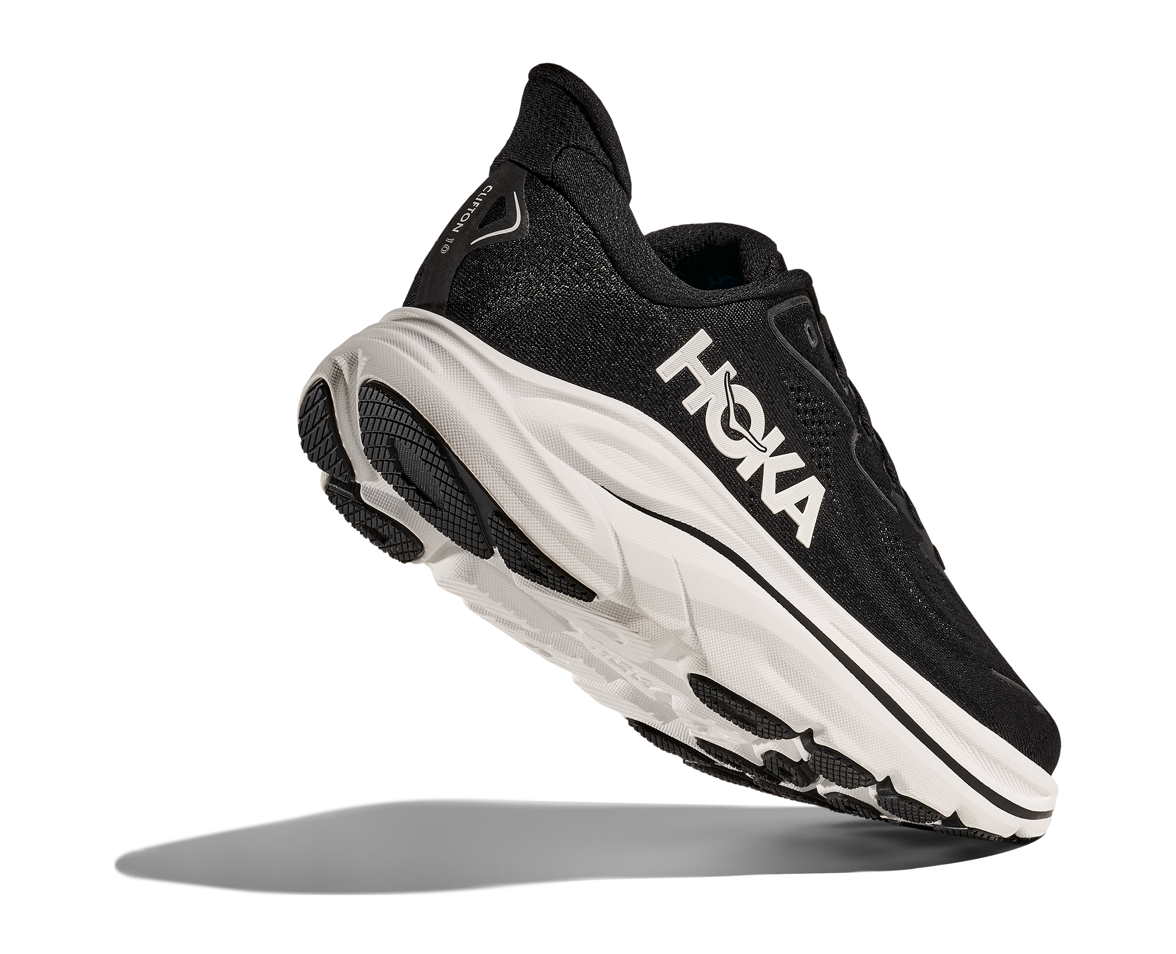 Hoka Clifton 10 "Black/White" Women's Running Shoe - BLACK/WHITE Thumbnail View 7