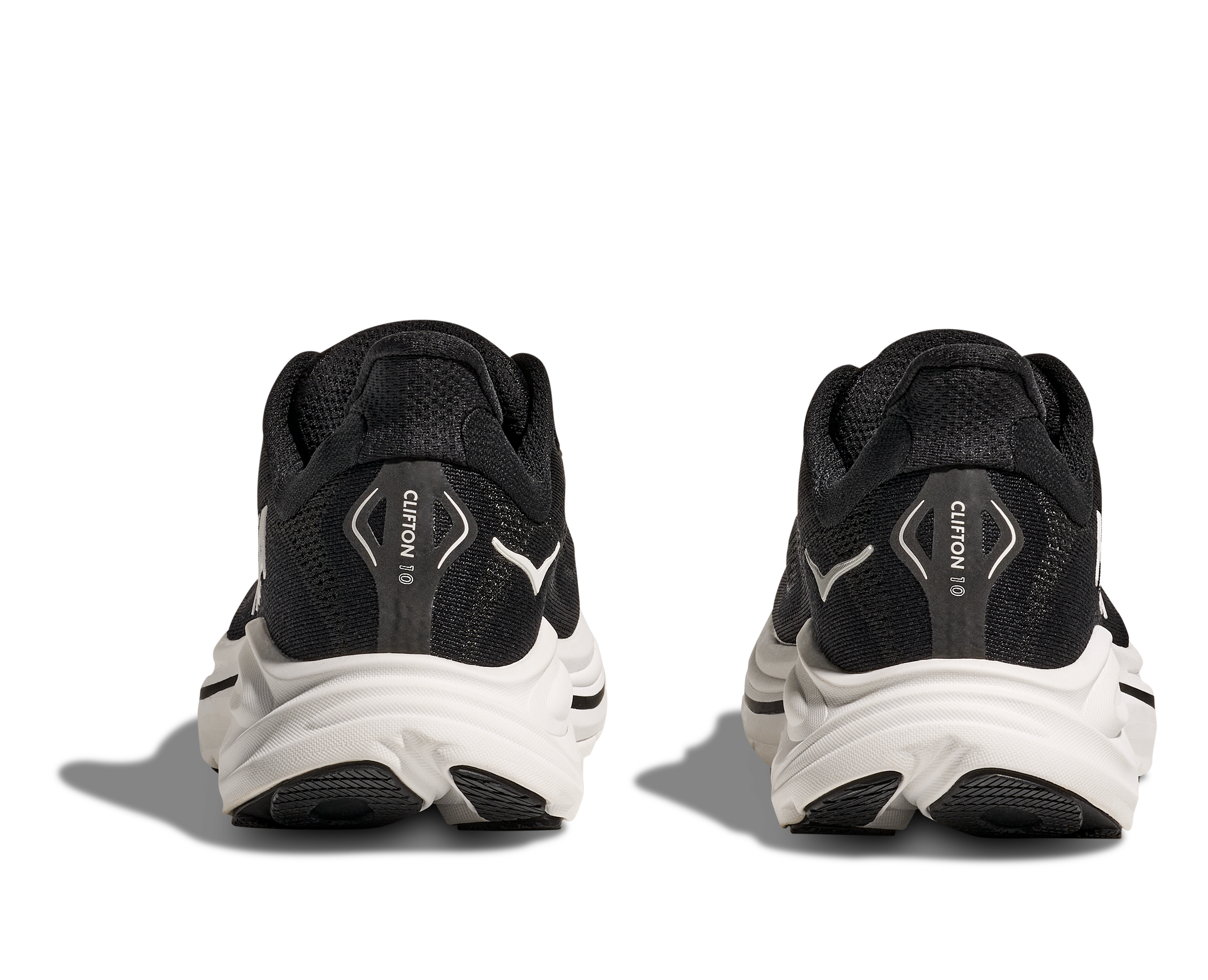 Hoka Clifton 10 "Black/White" Women's Running Shoe - BLACK/WHITE Thumbnail View 8