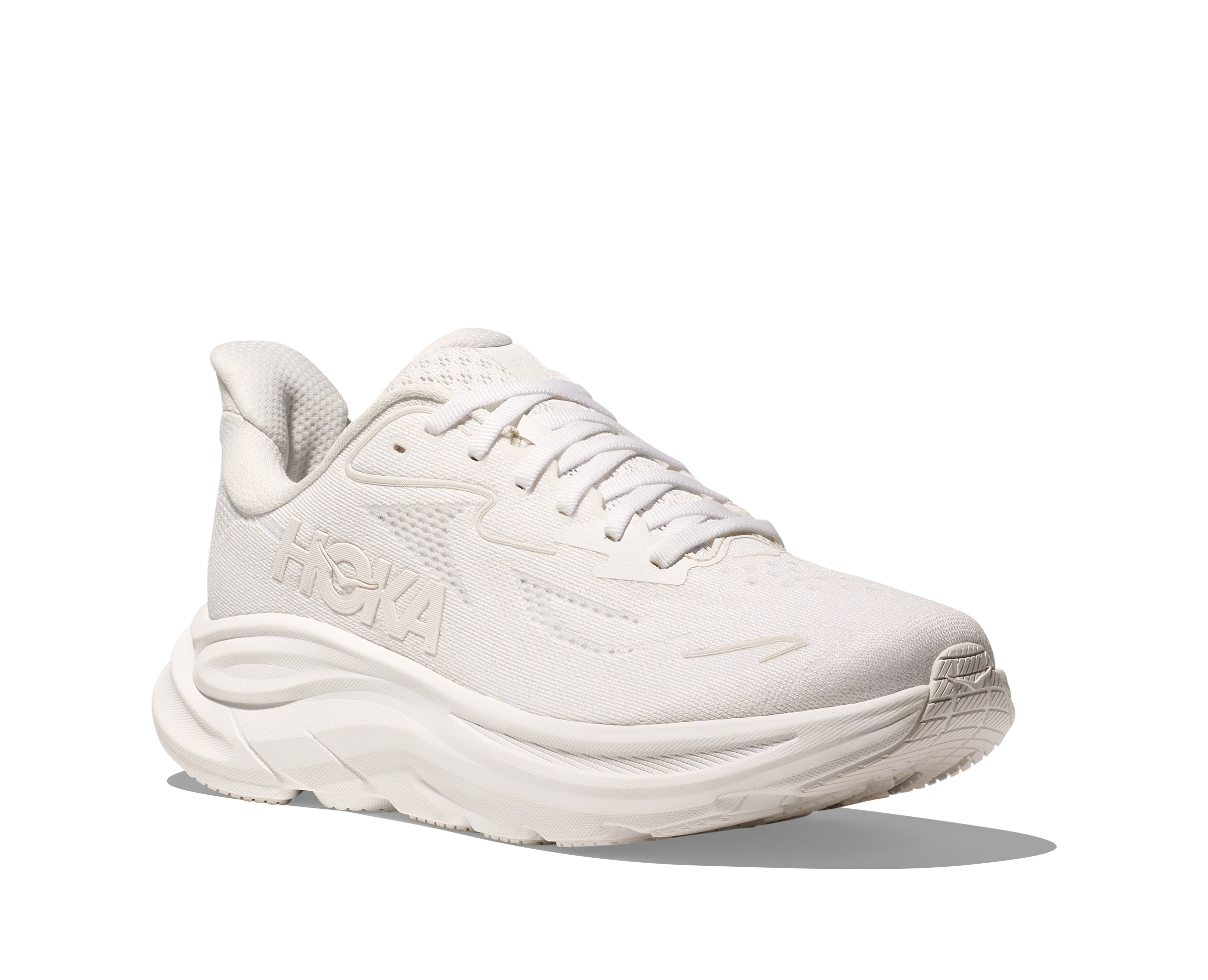 Hoka Clifton 10 "White" Women's Running Shoe - WHITE Thumbnail View 4