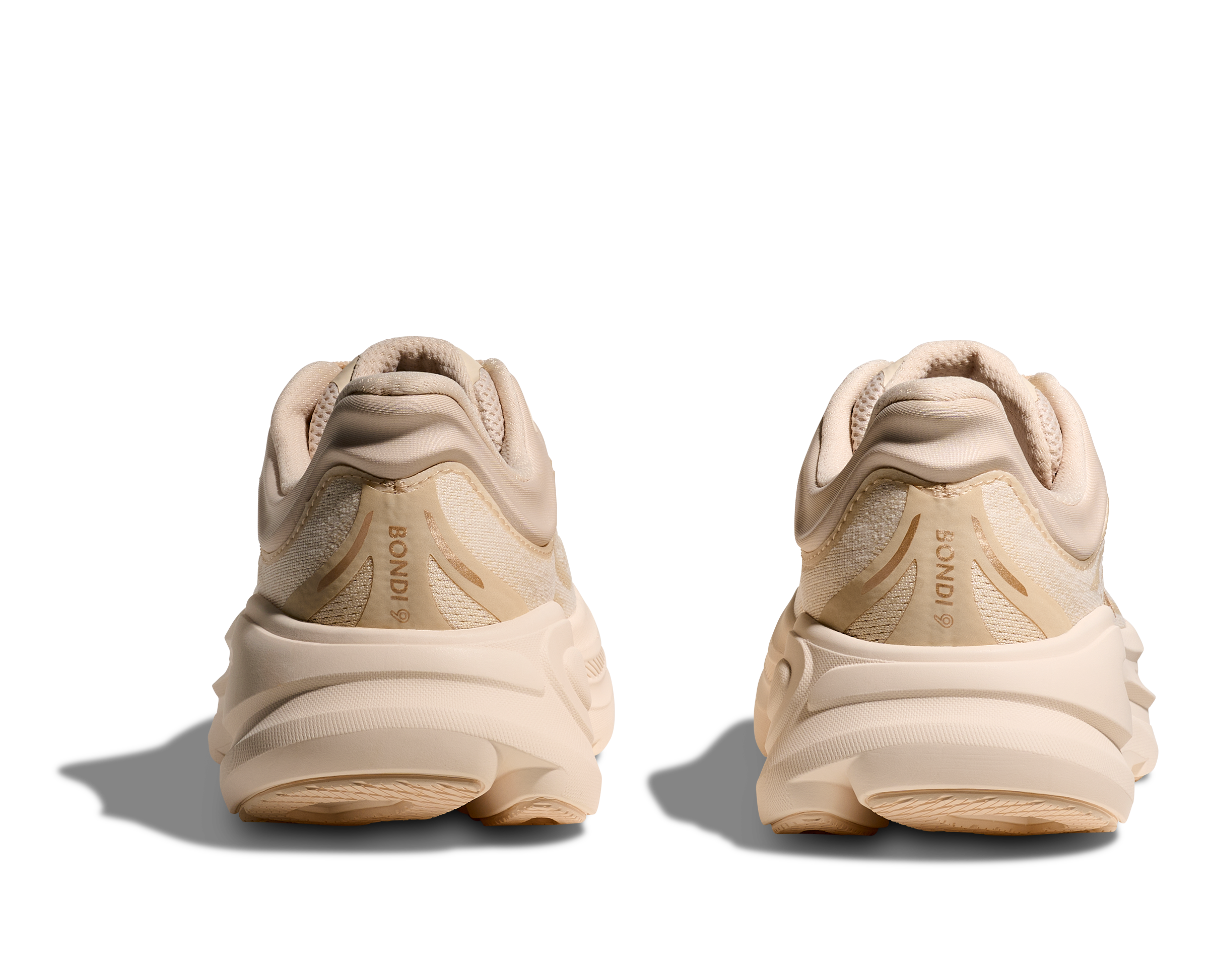 Hoka Bondi 9 "Vanilla/Birch" Women's Running Shoe - CREAM Thumbnail View 4