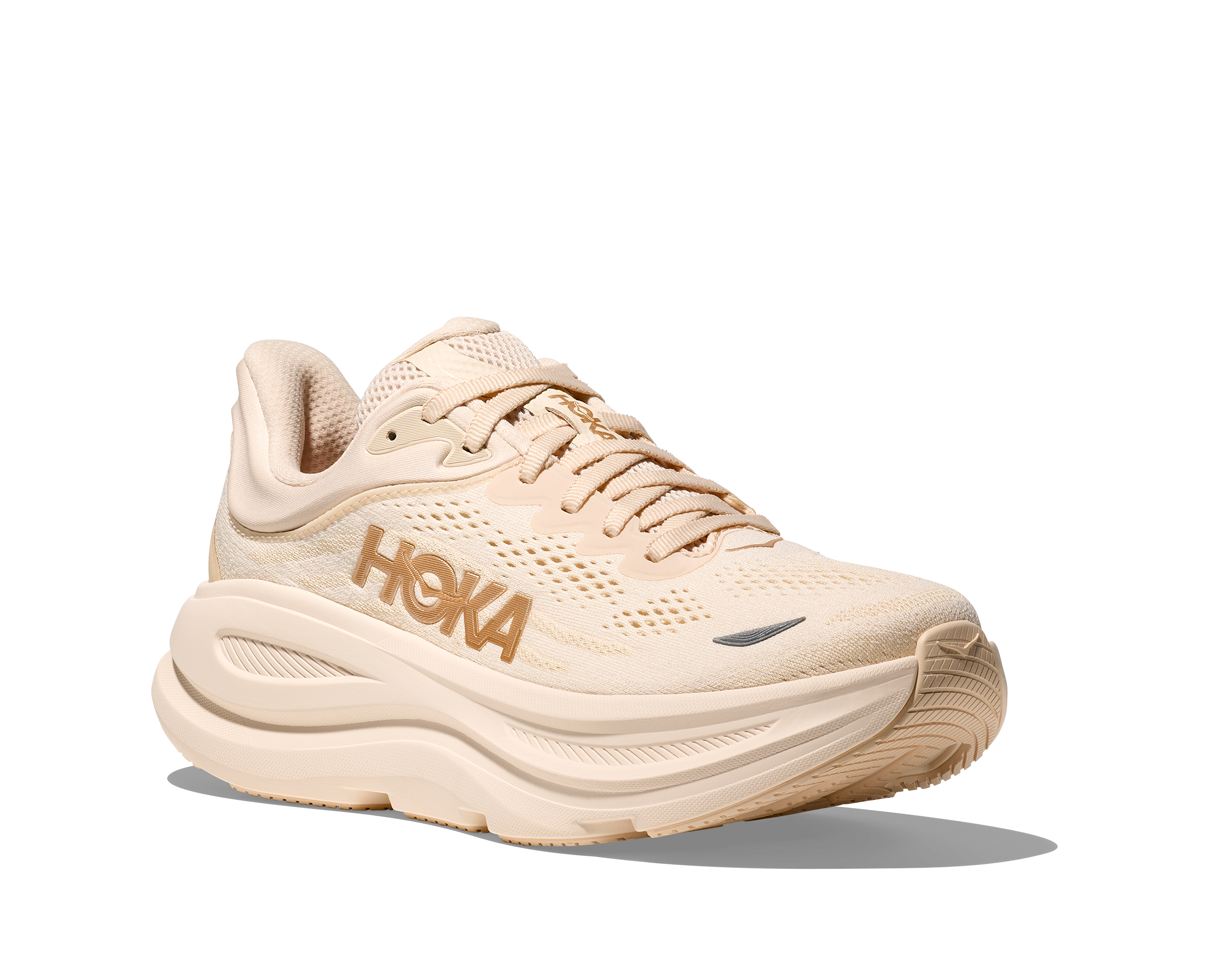 Hoka Bondi 9 "Vanilla/Birch" Women's Running Shoe - CREAM Thumbnail View 7