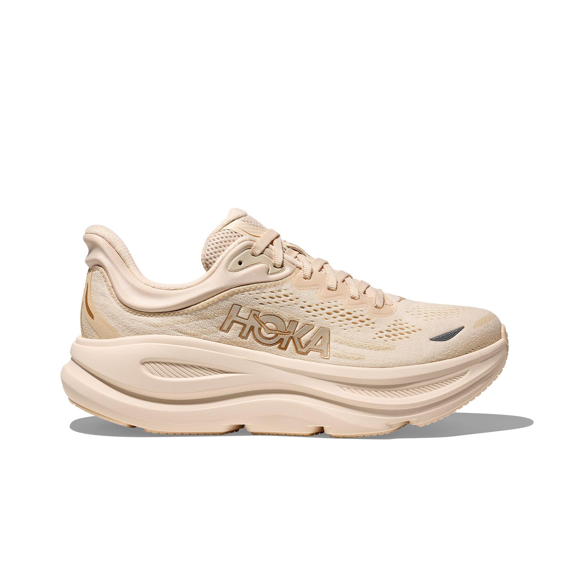 Hoka Bondi 9 "Vanilla/Birch" Women's Running Shoe - CREAM Thumbnail View 1