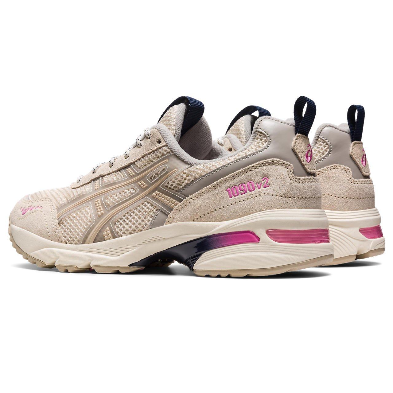 ASICS GEL-1090 V2 "Oatmeal/Pink" Women's Shoe - PINK/GREY Thumbnail View 5