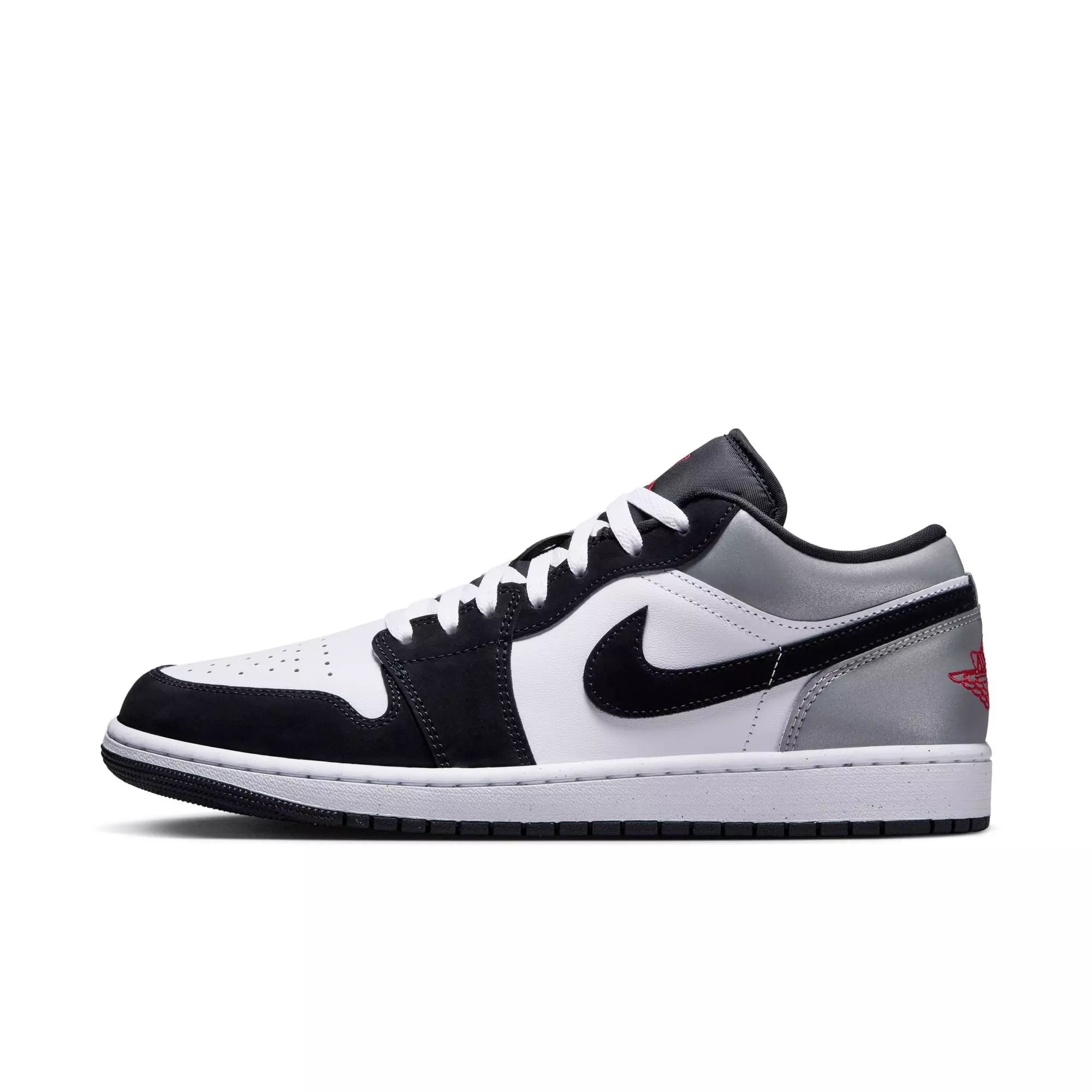 Jordan 1 Low SE "White/Fire Red/Black/Matte Silver" Men's Shoe - WHITE/BLACK/RED