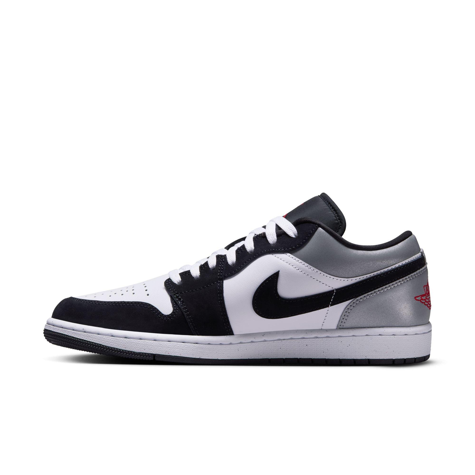 Jordan 1 Low SE "White/Fire Red/Black/Matte Silver" Men's Shoe - WHITE/BLACK/RED Thumbnail View 4